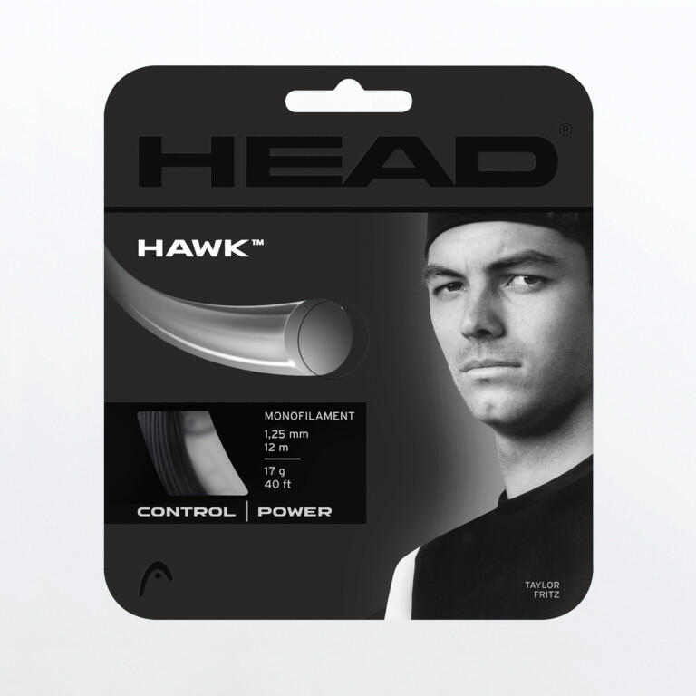 Naciąg do rakiety tenisowej Head HAWK set 12m. black 1,30 mm.