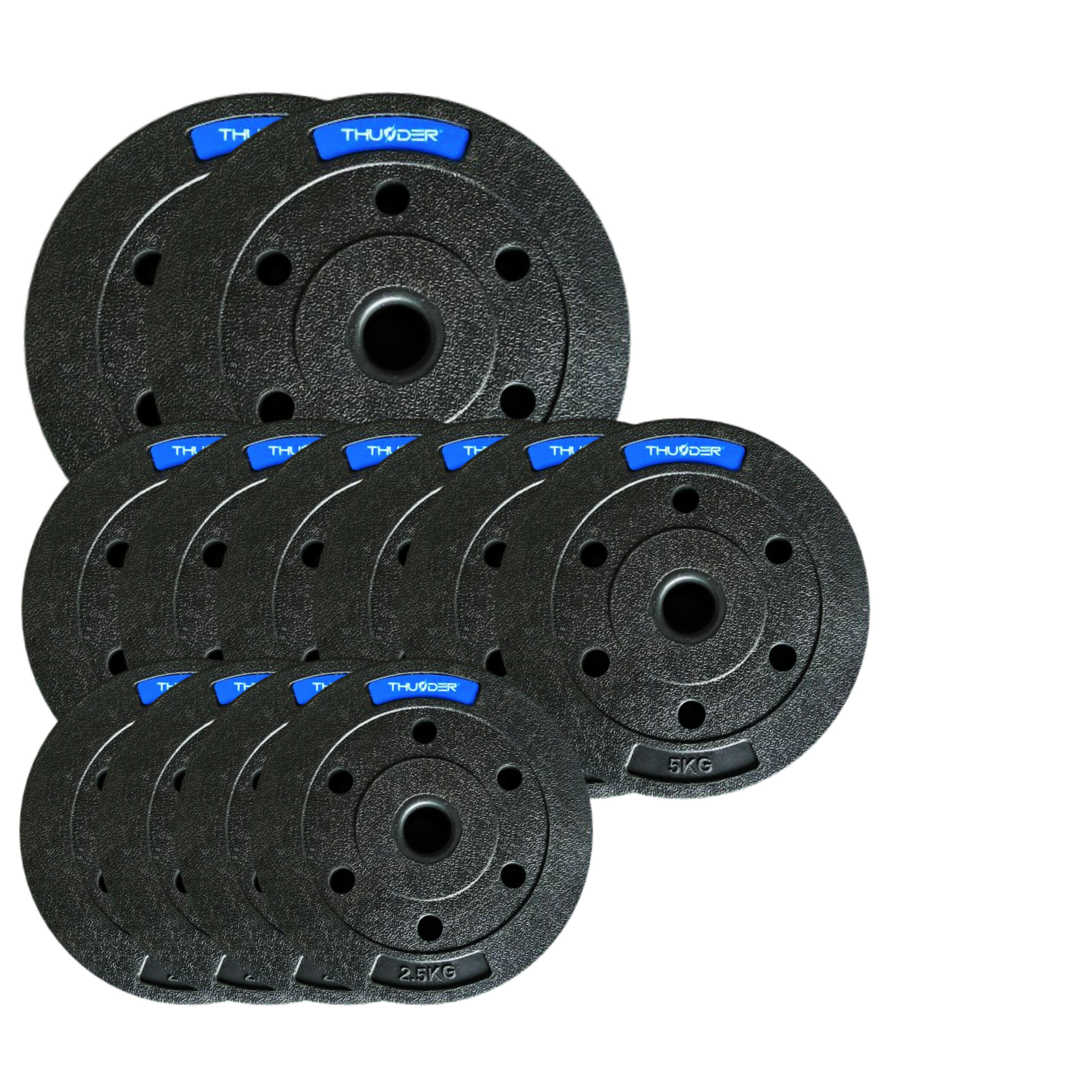 Zestaw obciążeń kompozytowych Thunder SET-B-09-60KG (2x10 6x5 4x2,5)