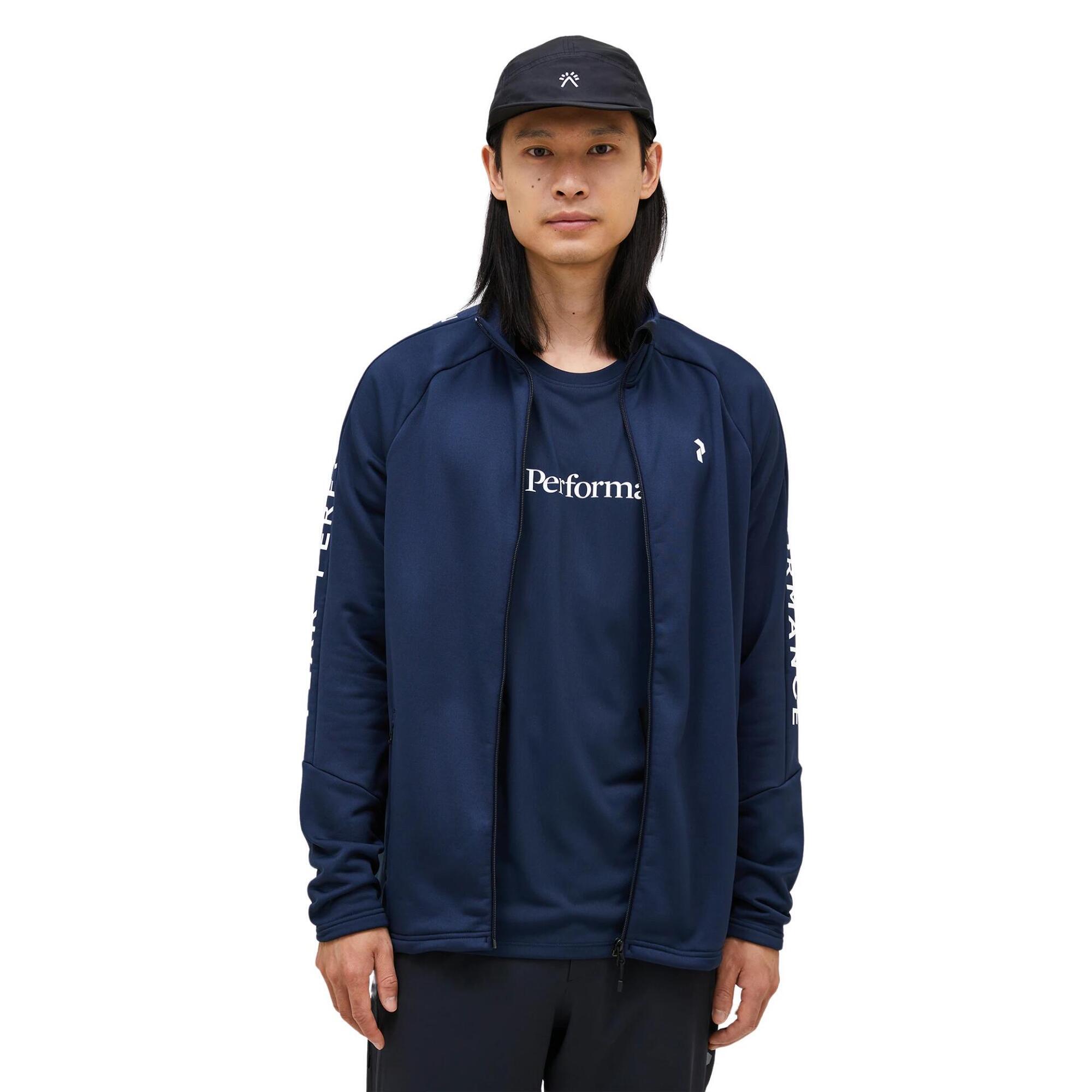 Bluza Peak Performance męska Rider Zip Jacket granatowa - XL