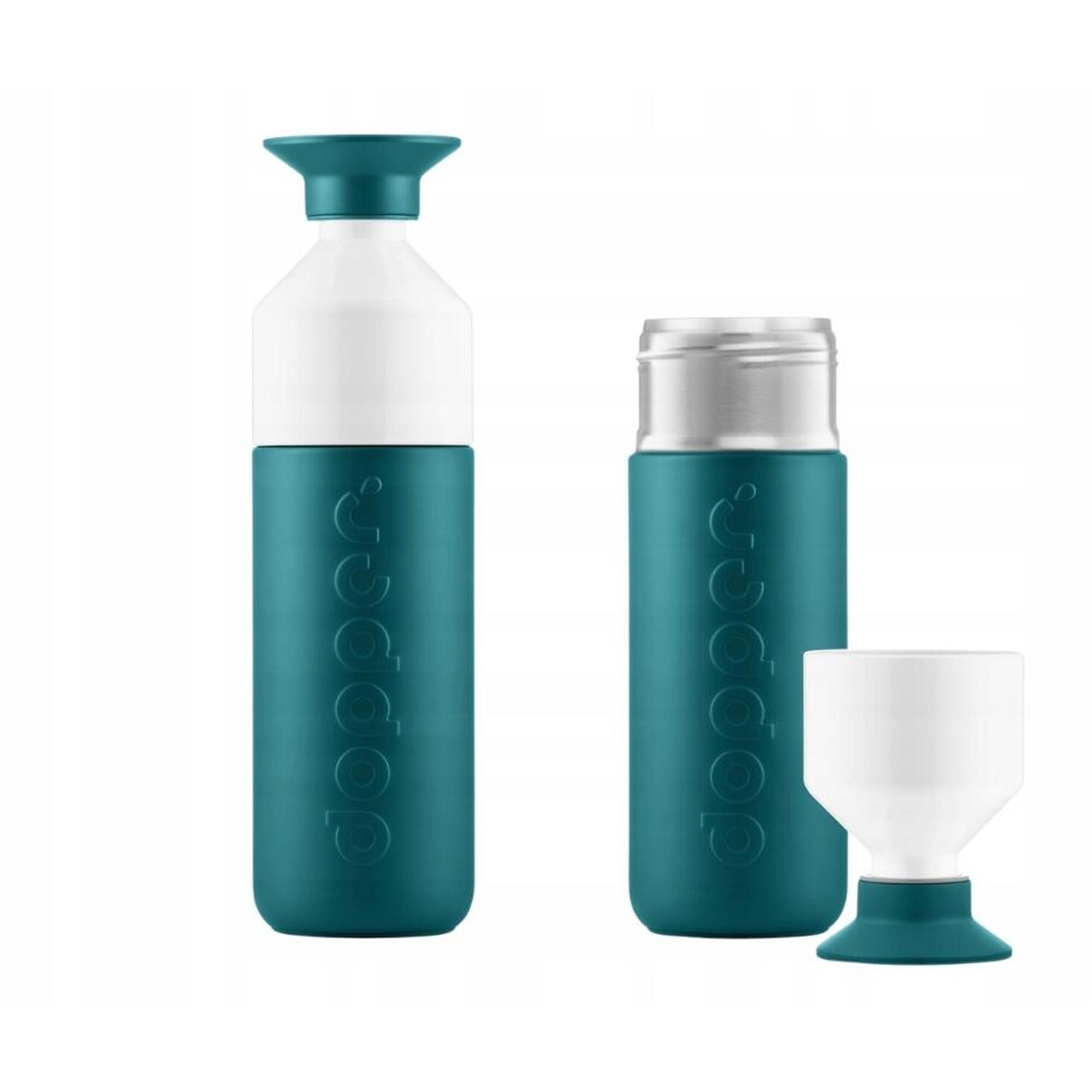 Butelka termiczna Dopper Green Lagoon 580 ml z kubkiem