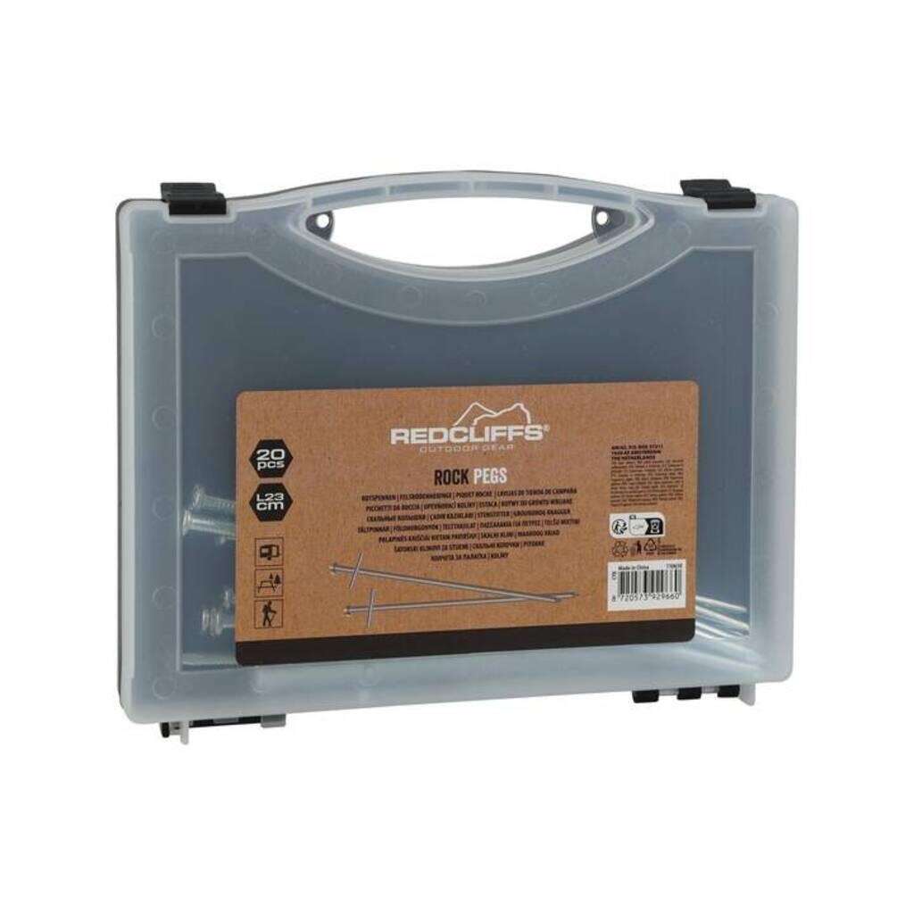 Śledzie metalowe do namiotu Redcliffs 23CM KPL. 20SZT w walizce