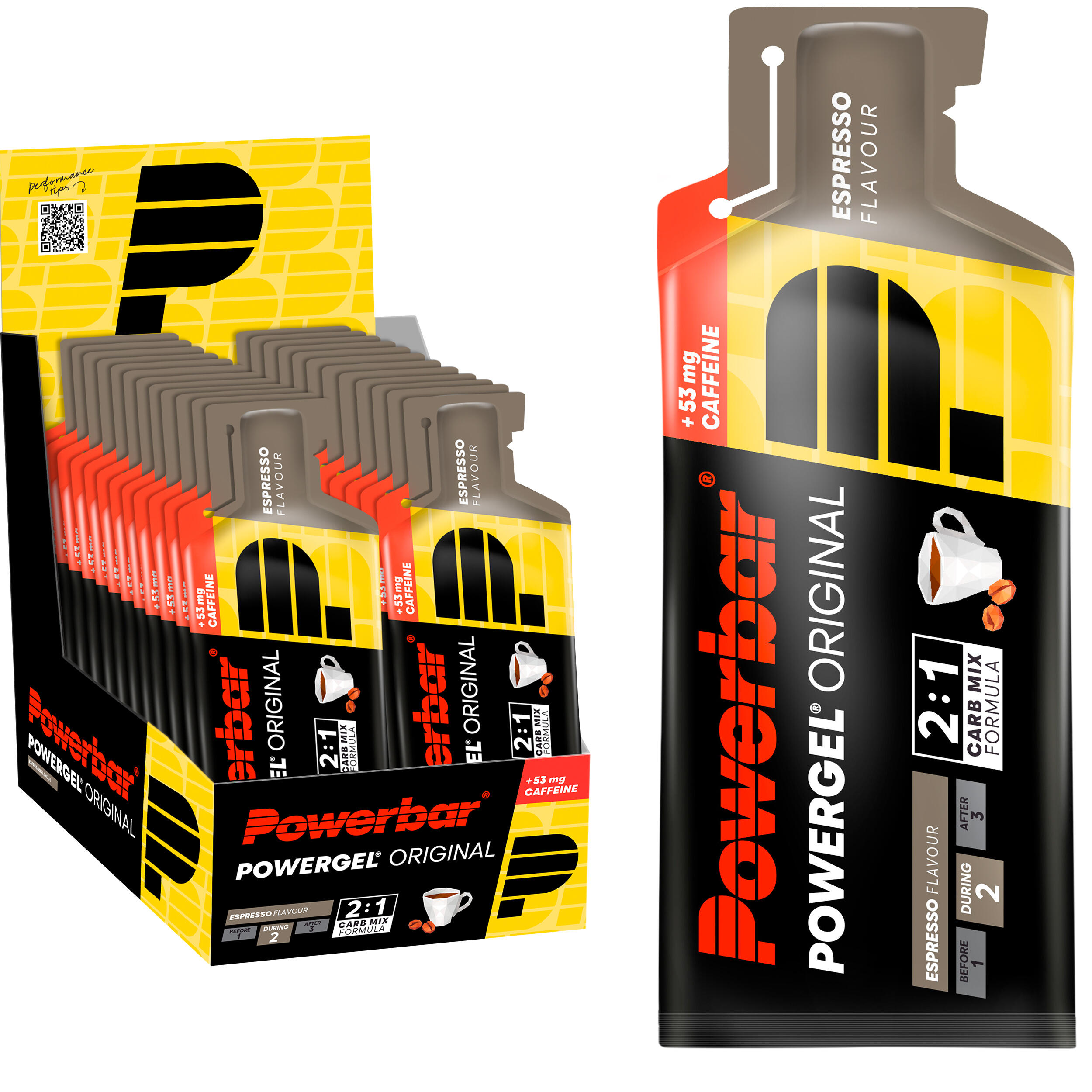 Żel PowerBar PowerGel Original 24x41gr Espresso Caffeine