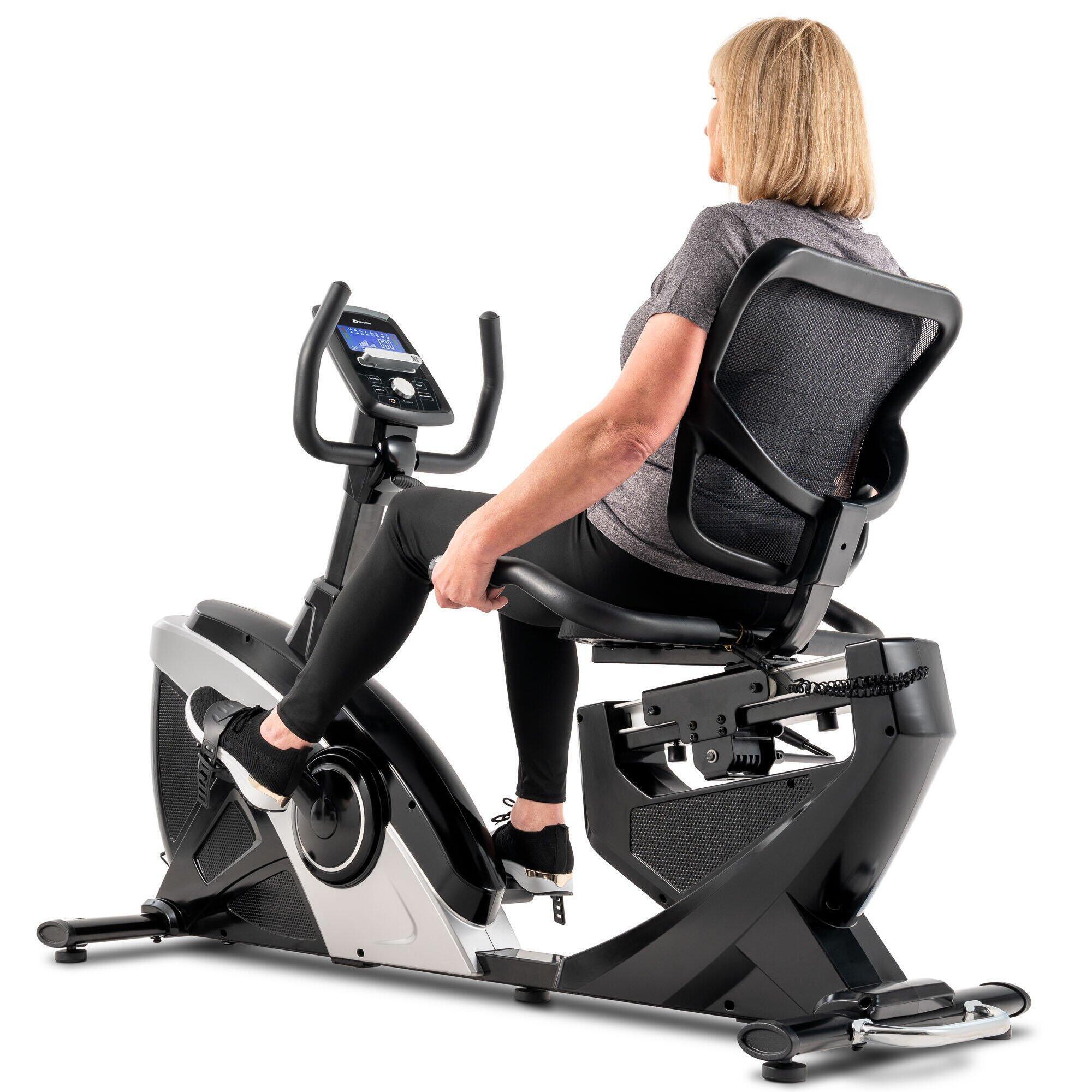 Rower stacjonarny treningowy leżący Hop-Sport Helix