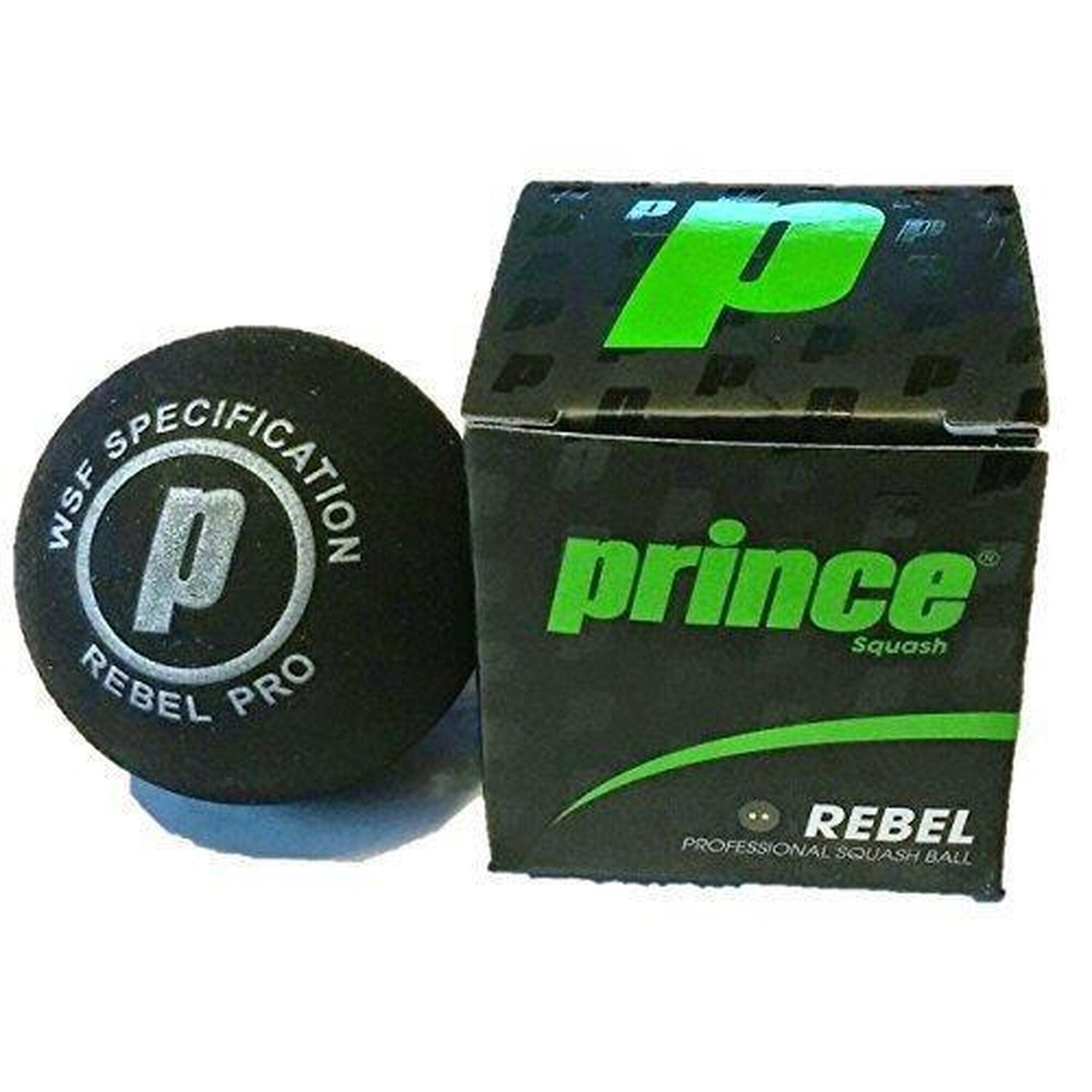 Piłka do squasha Prince Rebel kropka żółta 1B