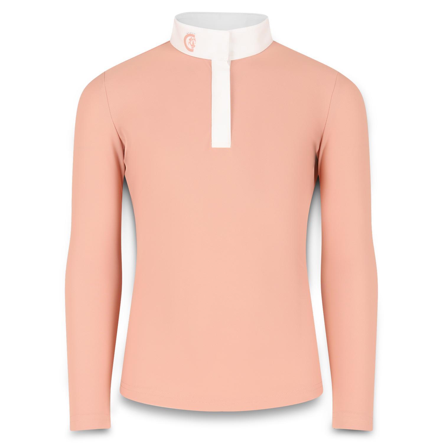 Dziewczęca koszulka polo z długim rękawem do jazdy konnej Kentucky Tokyo