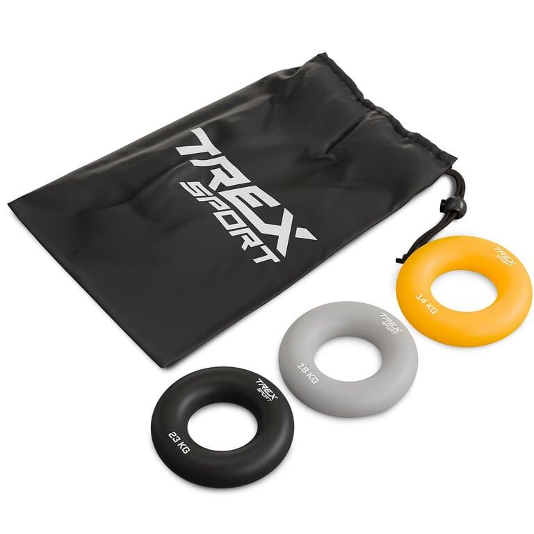 Ściskacze silikonowe do ćwiczeń dłoni Trex Sport 3 szt. opór 14/18/23kg