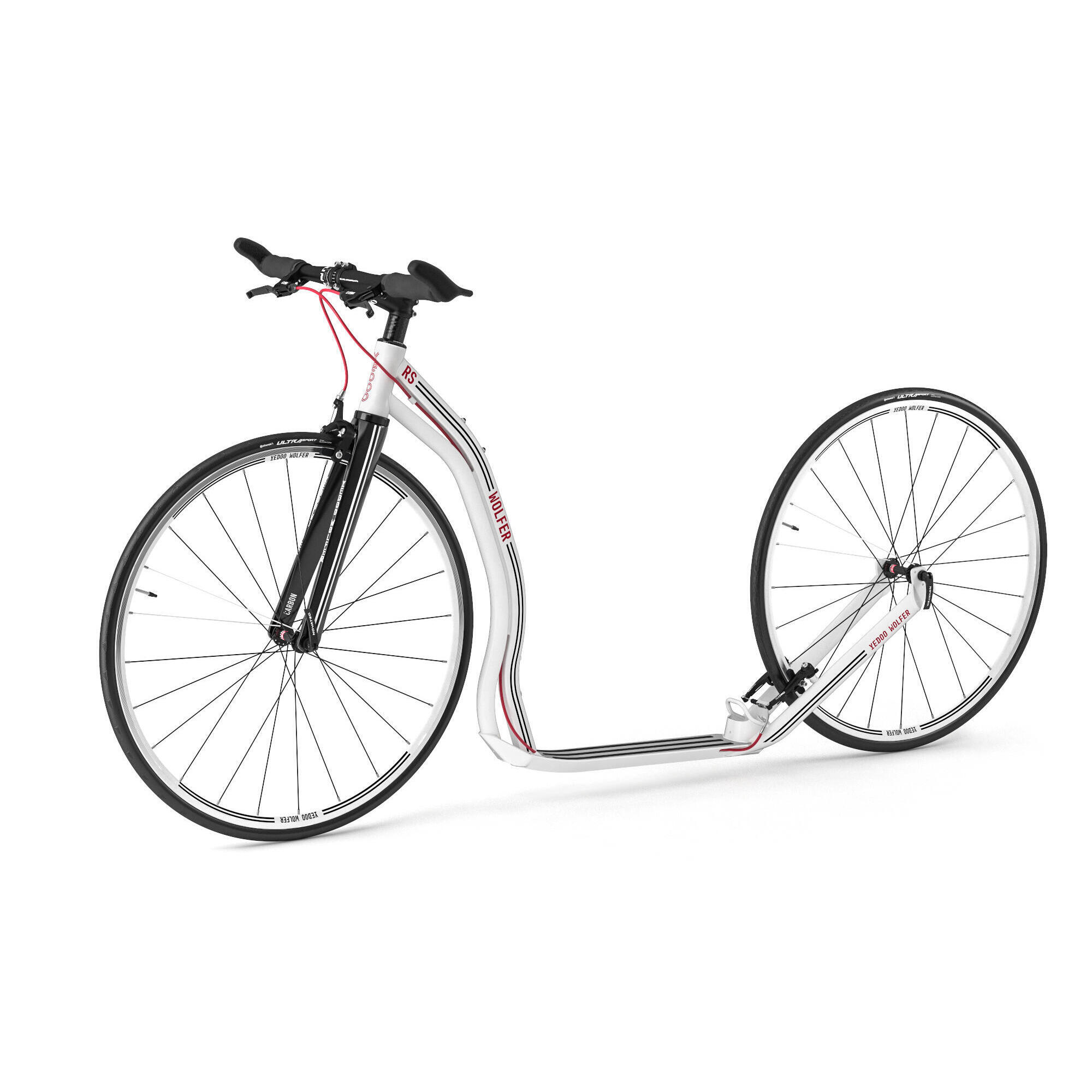 Hulajnoga Yedoo Wolfer RS z kołami pneumatycznymi 28/28 biała