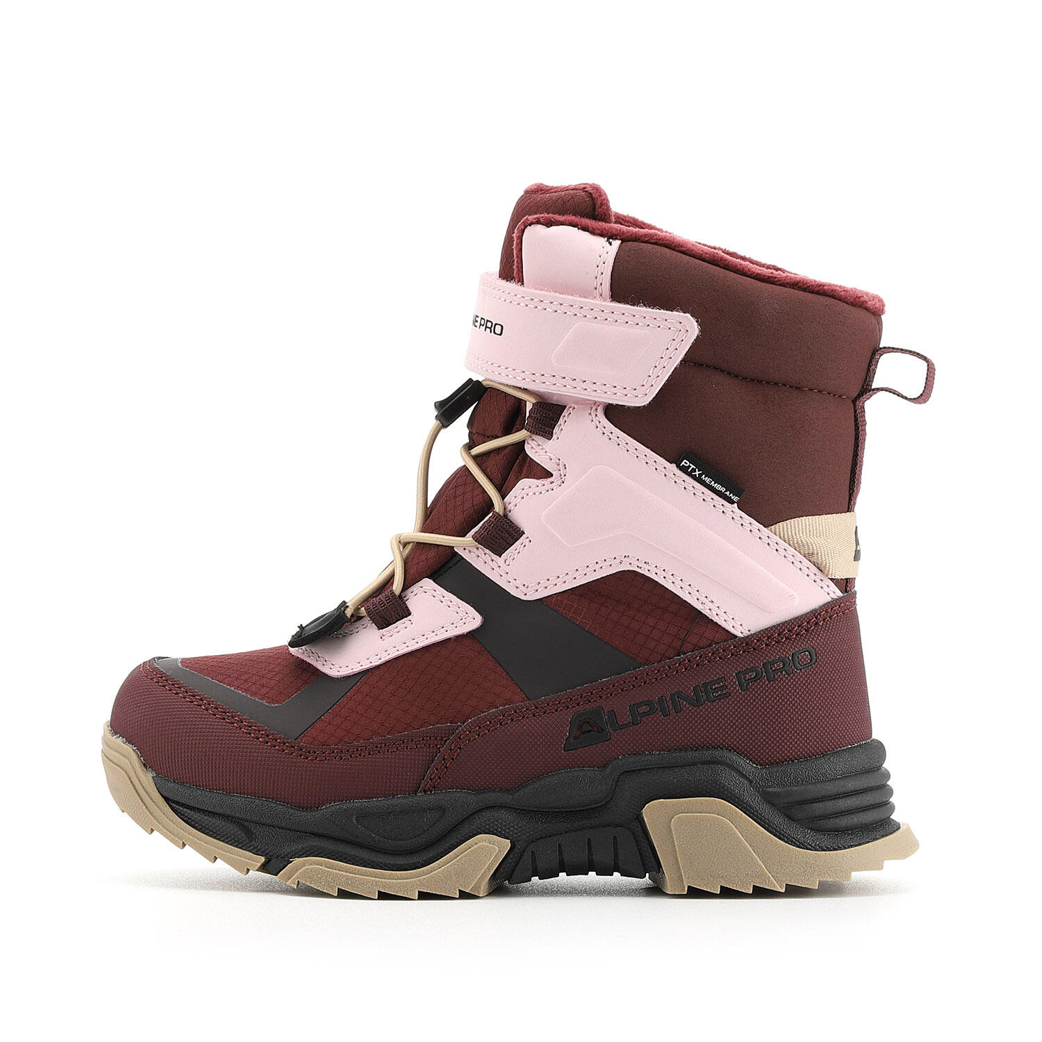 Buty dziecięce zimowe ocieplane wodoodporne Alpine Pro Nero