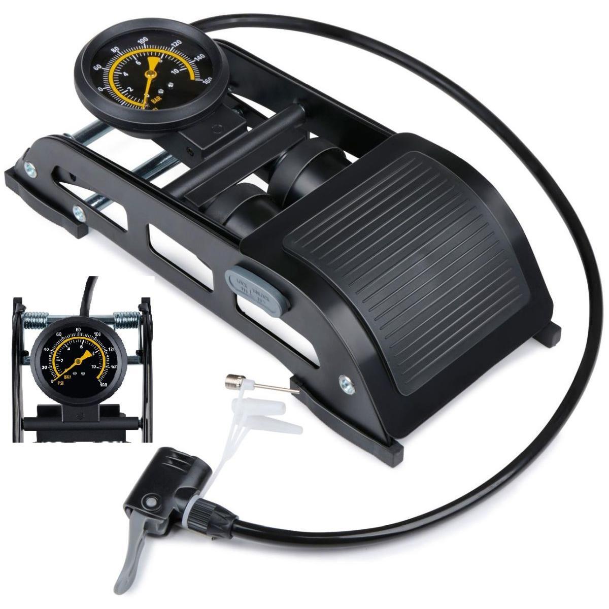 Pompka nożna Dunlop dwutłokowa z manometrem