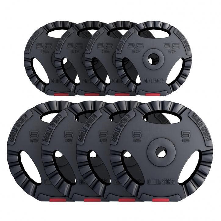 Obciążenia treningowe Gorilla Sports Gripper 4x2,5kg, 4x5kg
