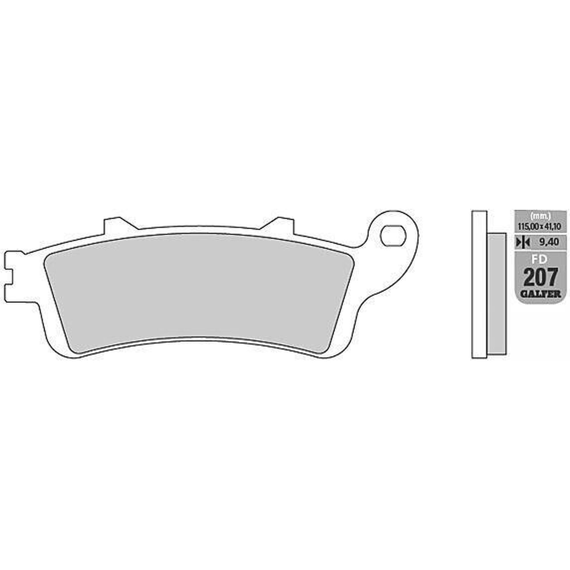Klocki hamulcowe Galfer FD207 G1370 z metalem syntetycznym na ulice