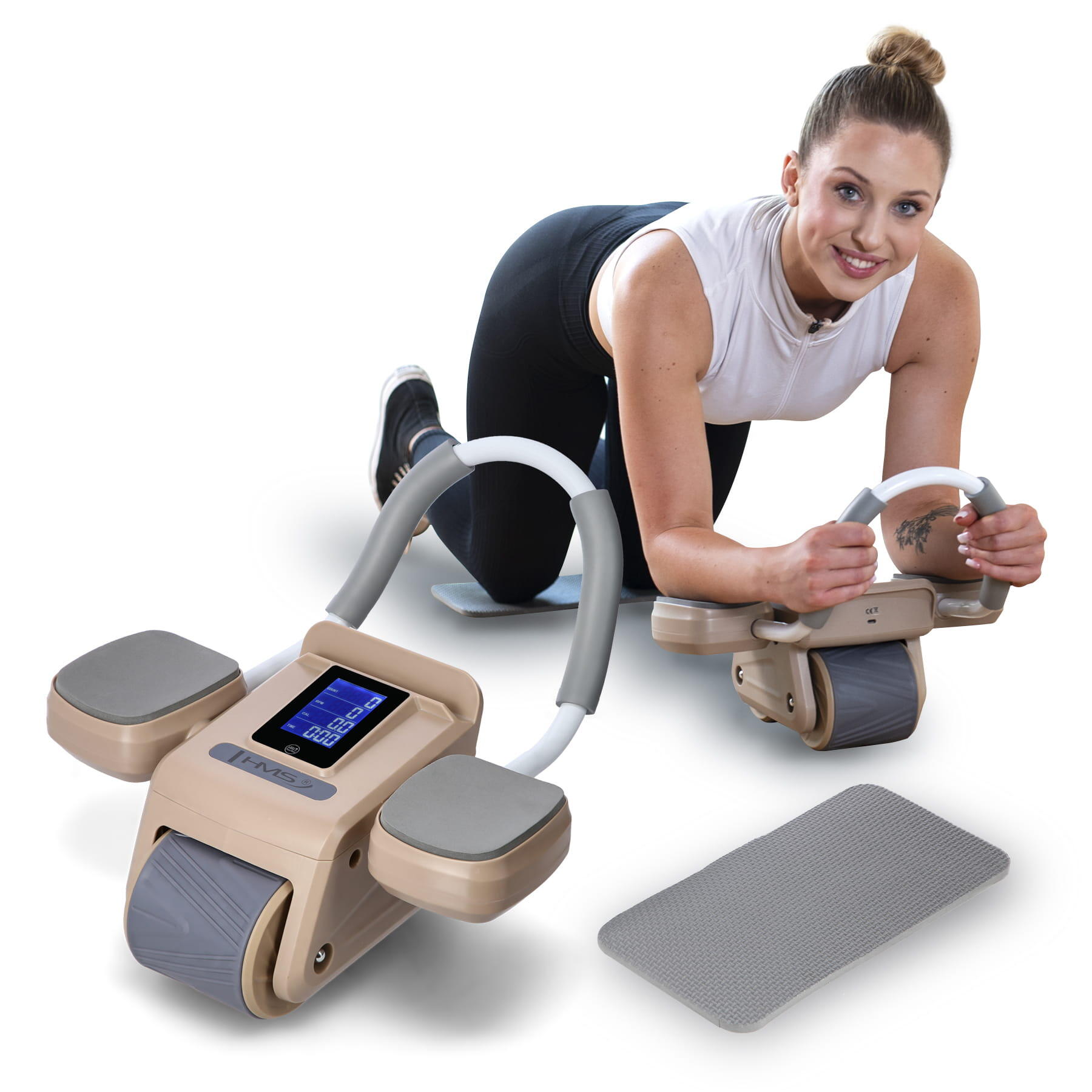 Koło automatyczne do ćwiczeń mięśni brzucha z podparciem KA08 HMS