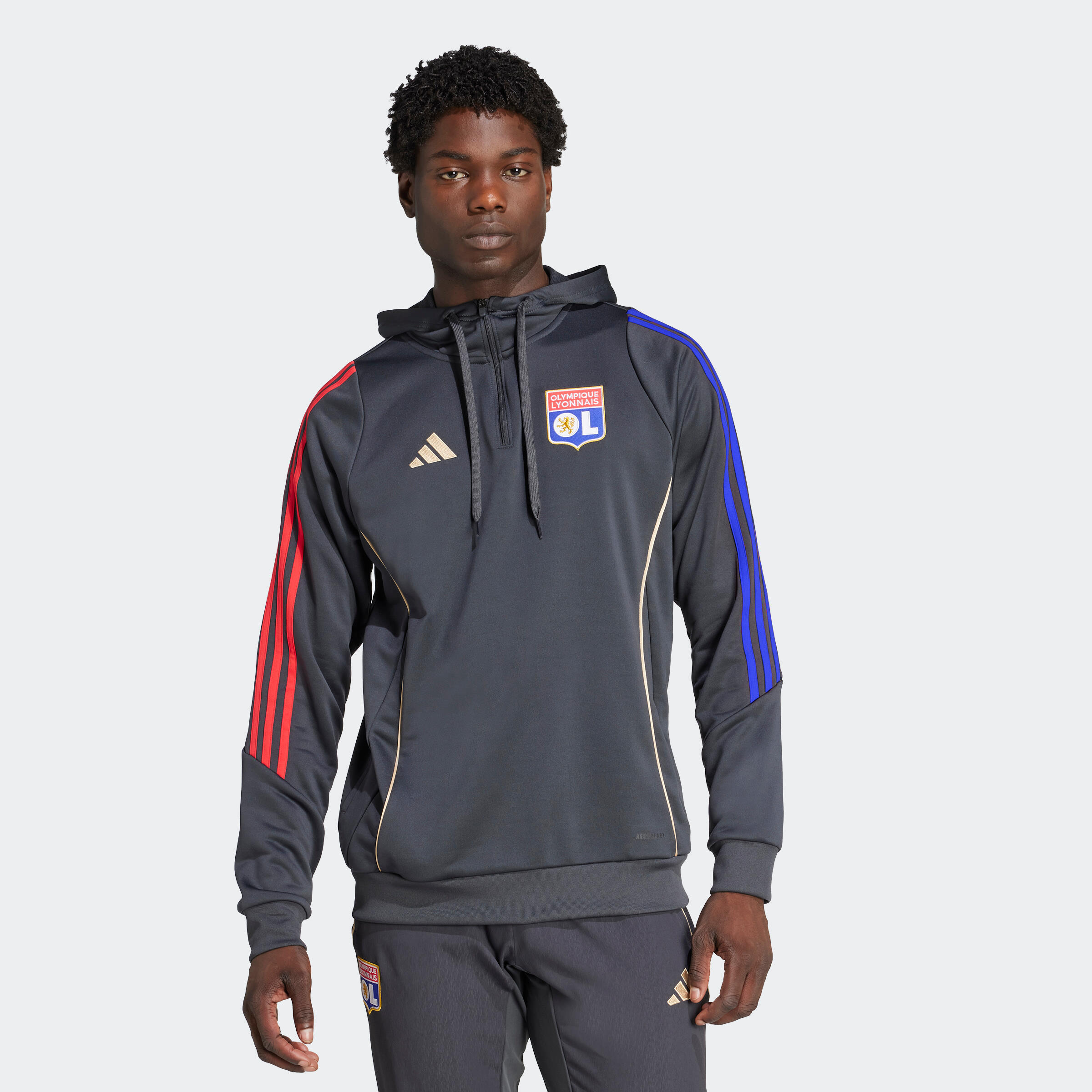 Bluza piłkarska z kapturem treningowa ADIDAS Olympique Lyonnais 25/26