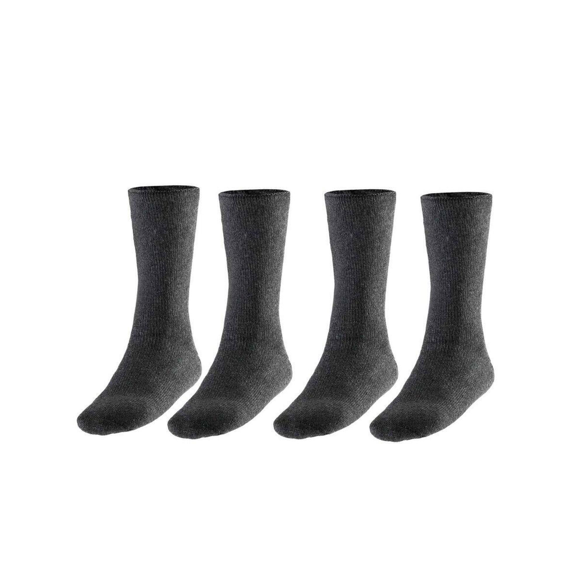 Męskie Skarpety Termiczne - 4 Pary - Antracytowe