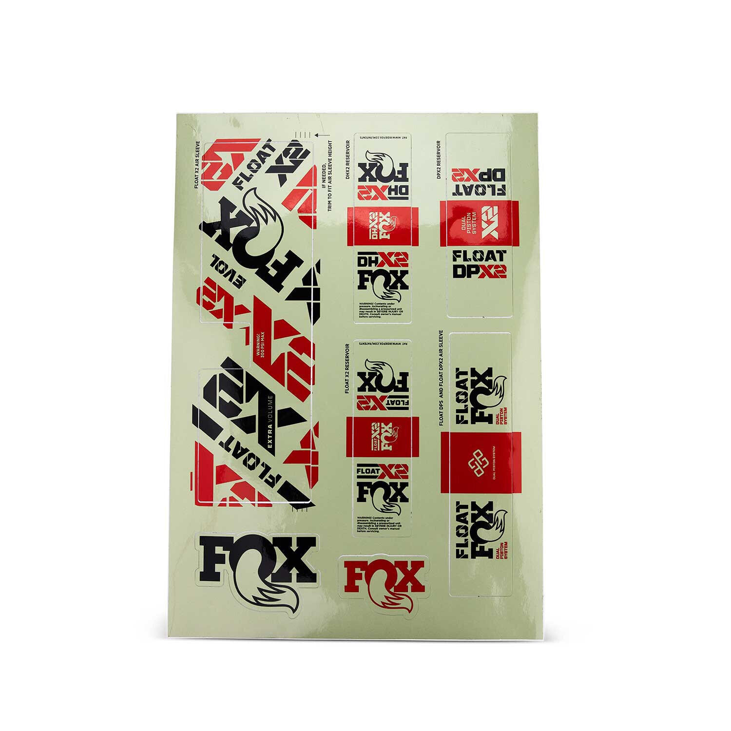 Naklejki Pistachio, arkusz naklejek Shock Fox FOX Decal 2021 AM, 38, Factory