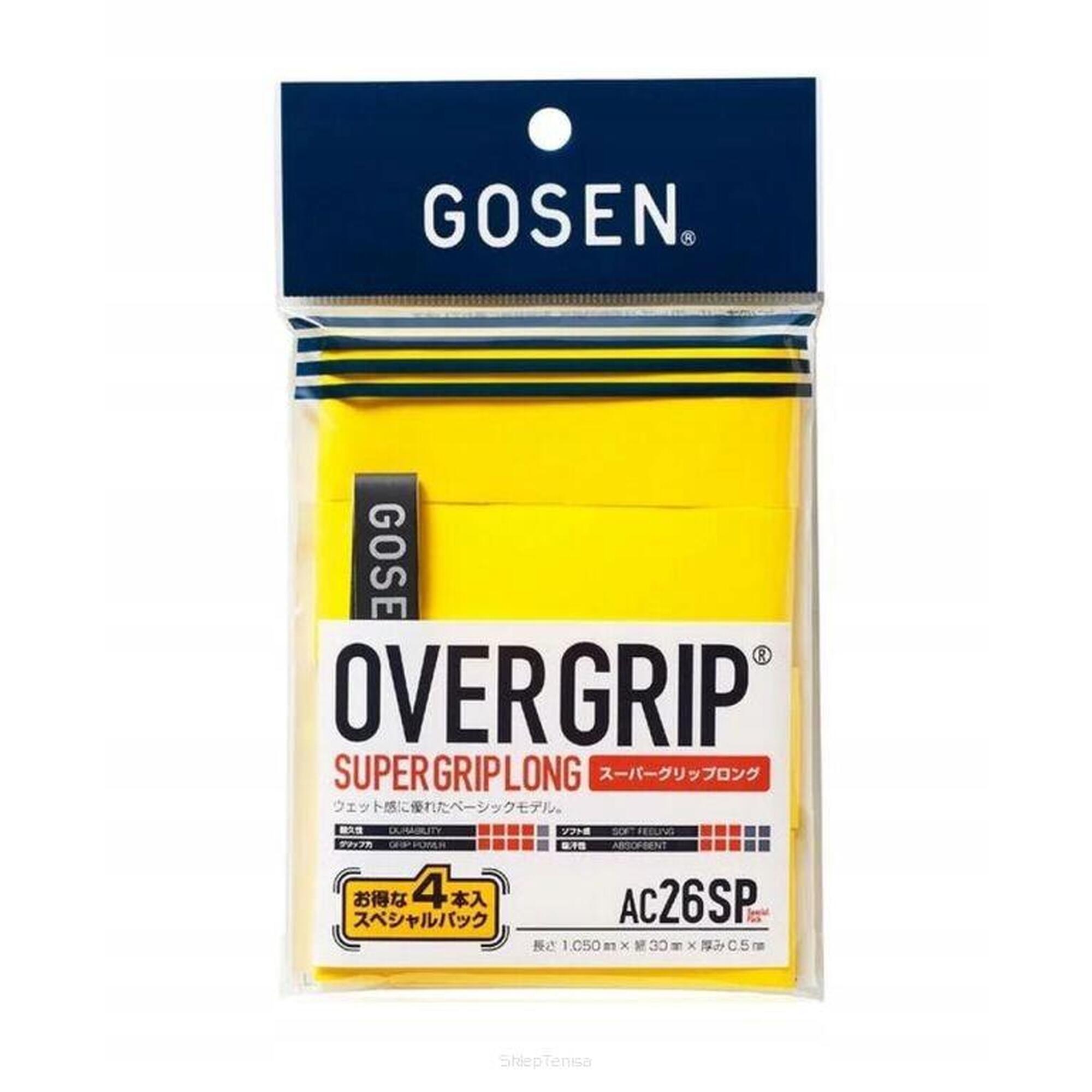 Owijki wierzchnie Gosen Super Grip 4P - żółte