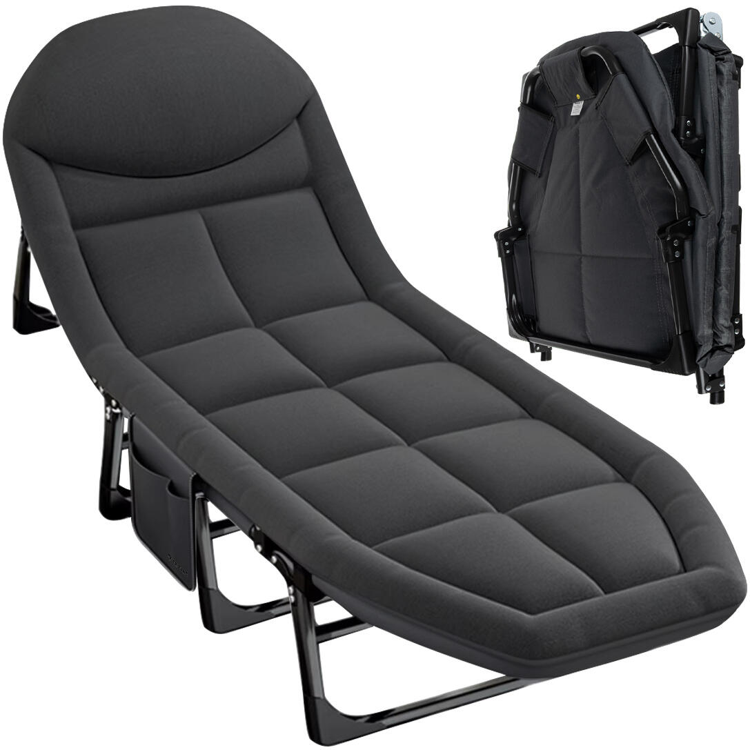 Łóżko turystyczne składane z materacem i mocną ramą do 150 kg obciążenia!