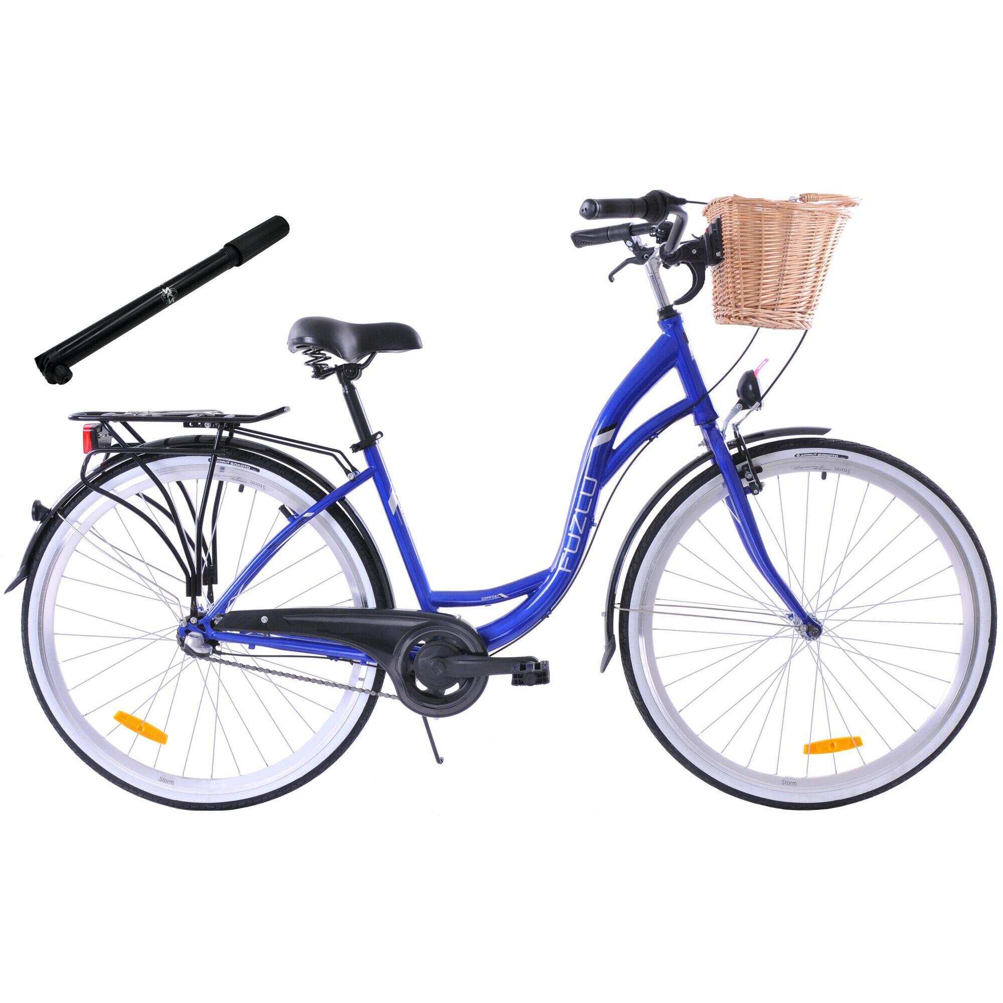 Rower miejski 28 Fuzlu Nevada S3 granatowy