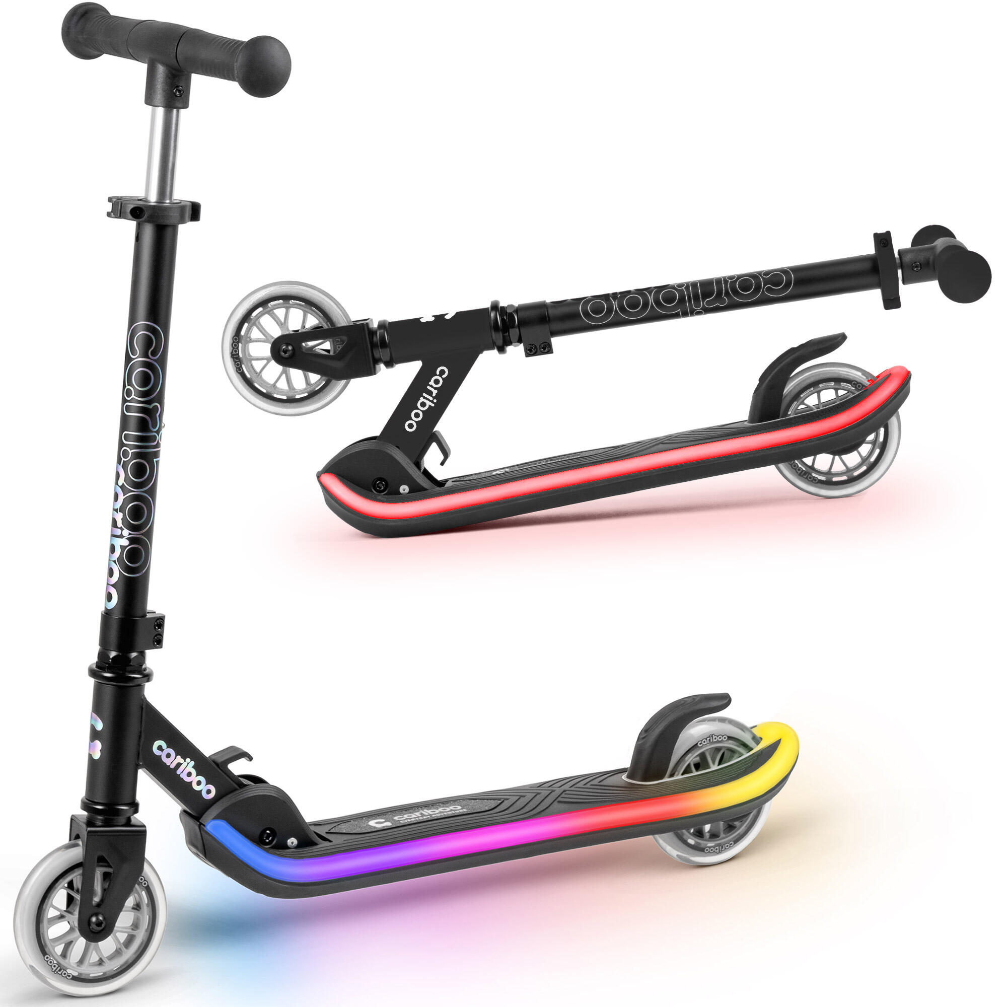 Hulajnoga dwukołowa ze świecącym podestem LED Cariboo LEDStar