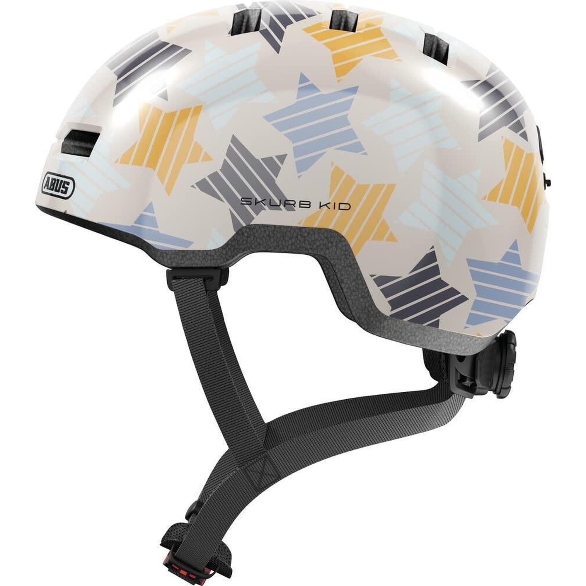 Kask Rowerowy Skurb Kid Grey Stars