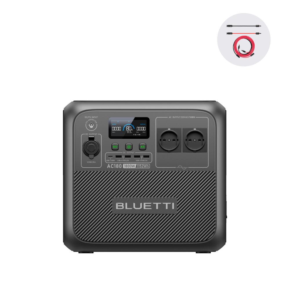 BLUETTI AC180 1152Wh/1800W przenośny generator na kemping