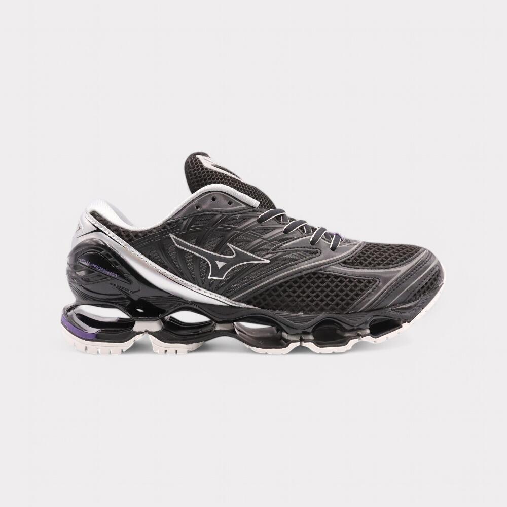 Buty męskie Mizuno Wave Prophecy LS black/silver/purple haze