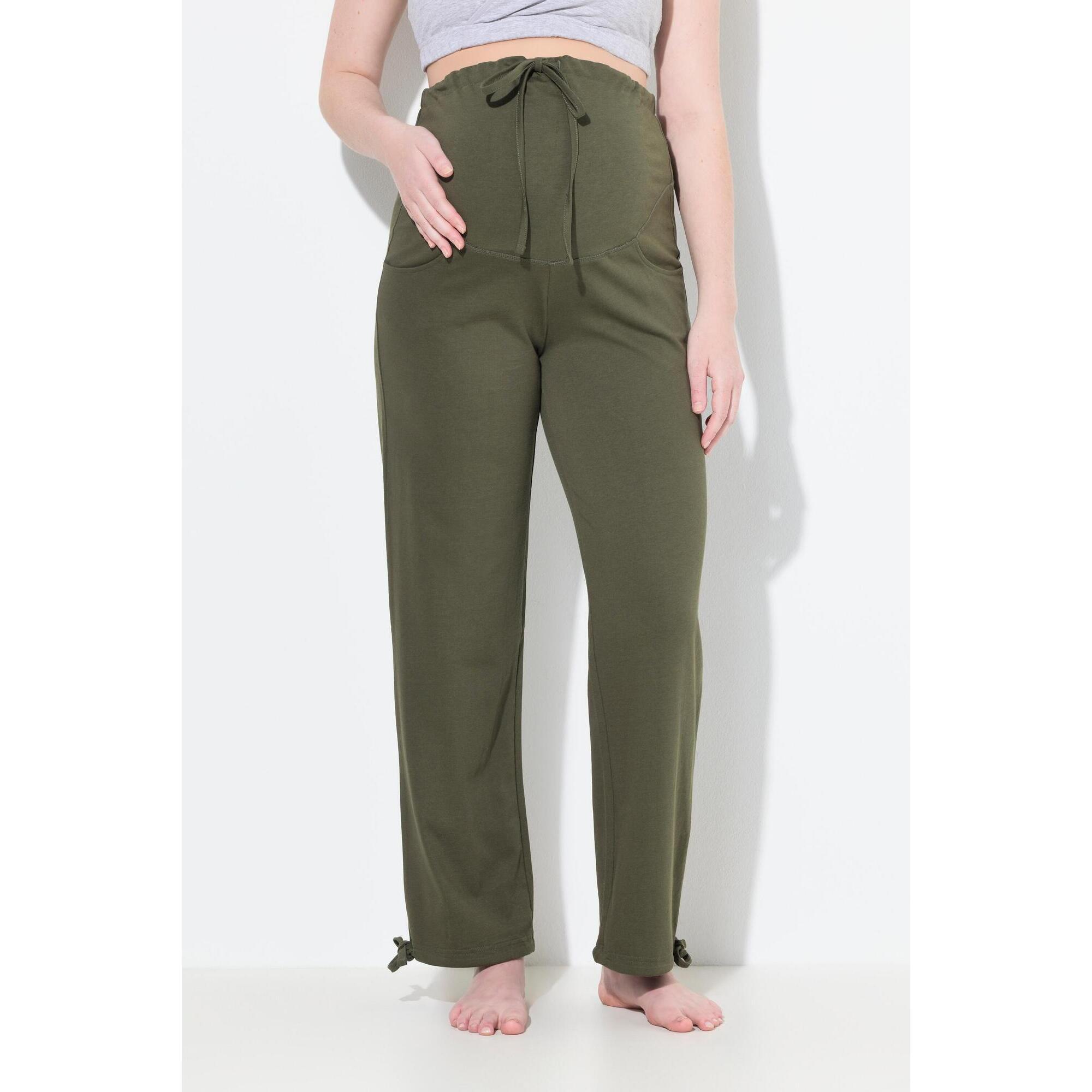 Damskie Spodnie dresowe Bellieva ekstra szeroki pas bio-bawełna