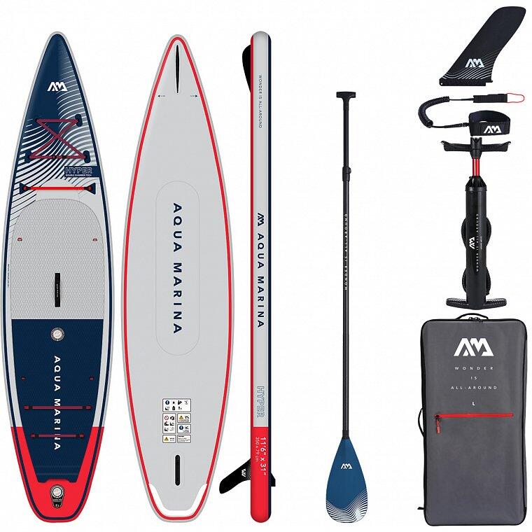 Deska SUP touringowa unisex Aqua Marina HYPER 11'6" + wiosło Carbon Hybrid