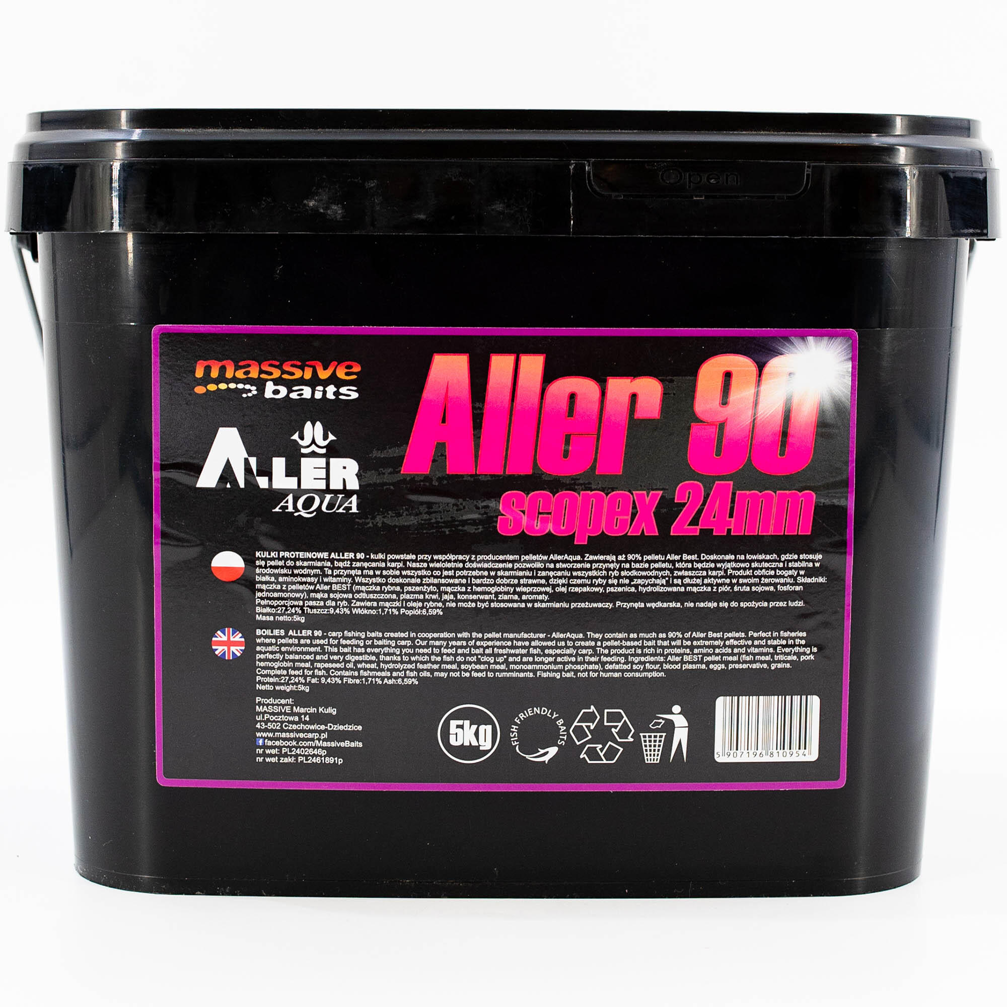 Kulki Massive Baits Boilies Aller 90 Scopex 24Mm 5Kg