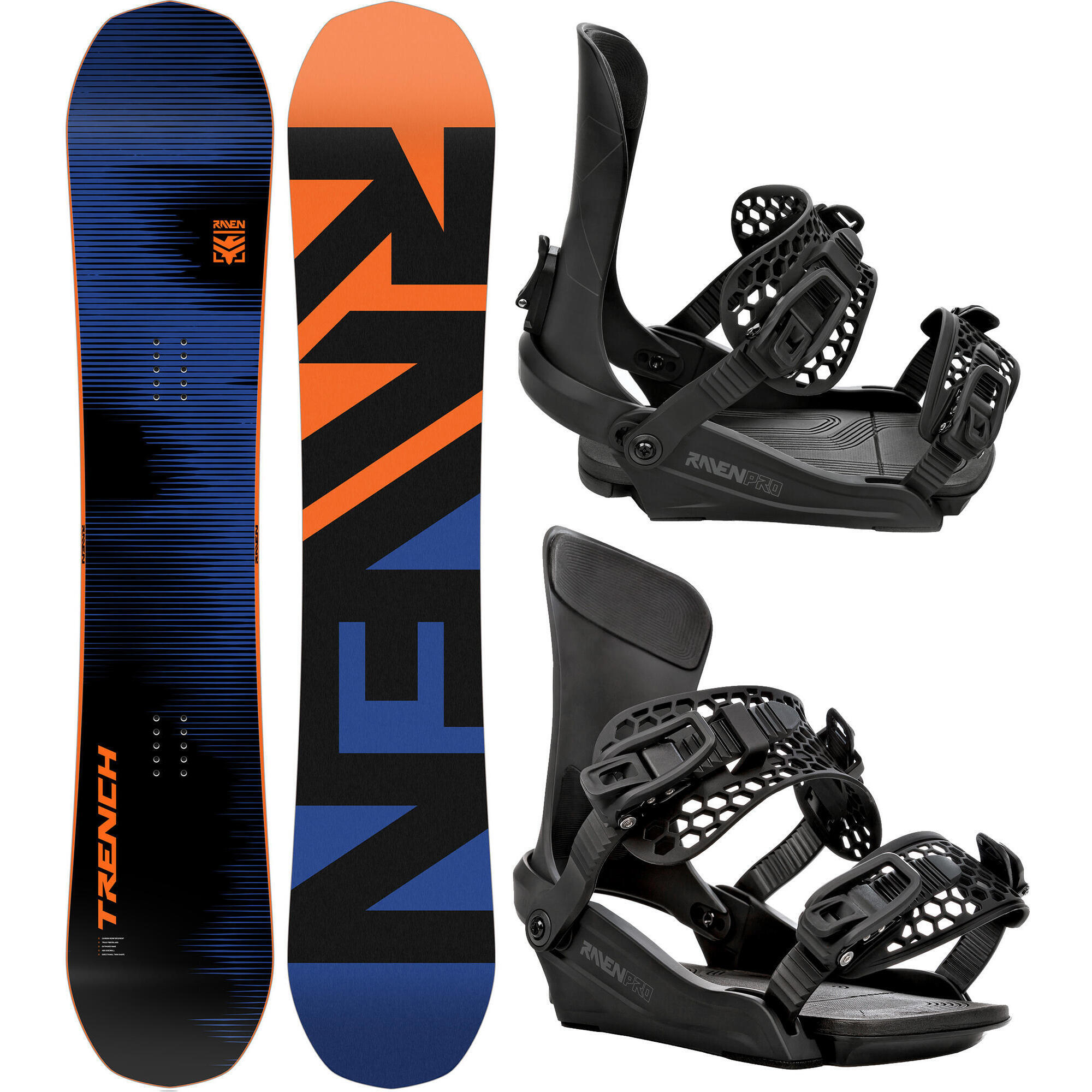 Zestaw Deska snowboardowa Raven Trench Carbon + Wiązania Raven King