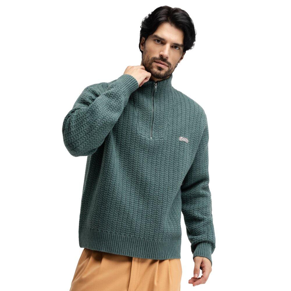 Męski sweter ze stójką Siroko Tiksi Blue