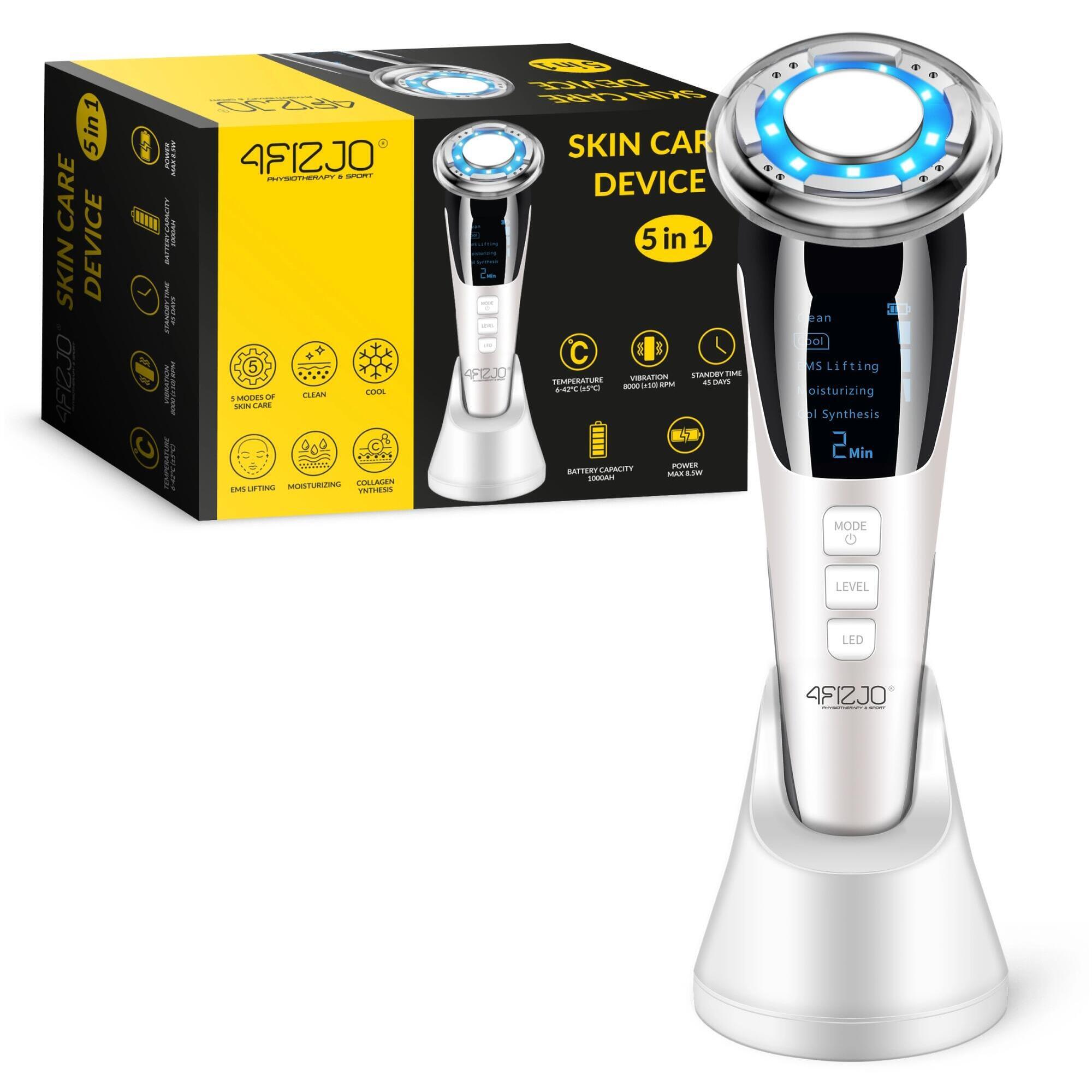 Masażer do twarzy 5w1 mezoterapia bezigłowa EMS Lifting 4FIZJO