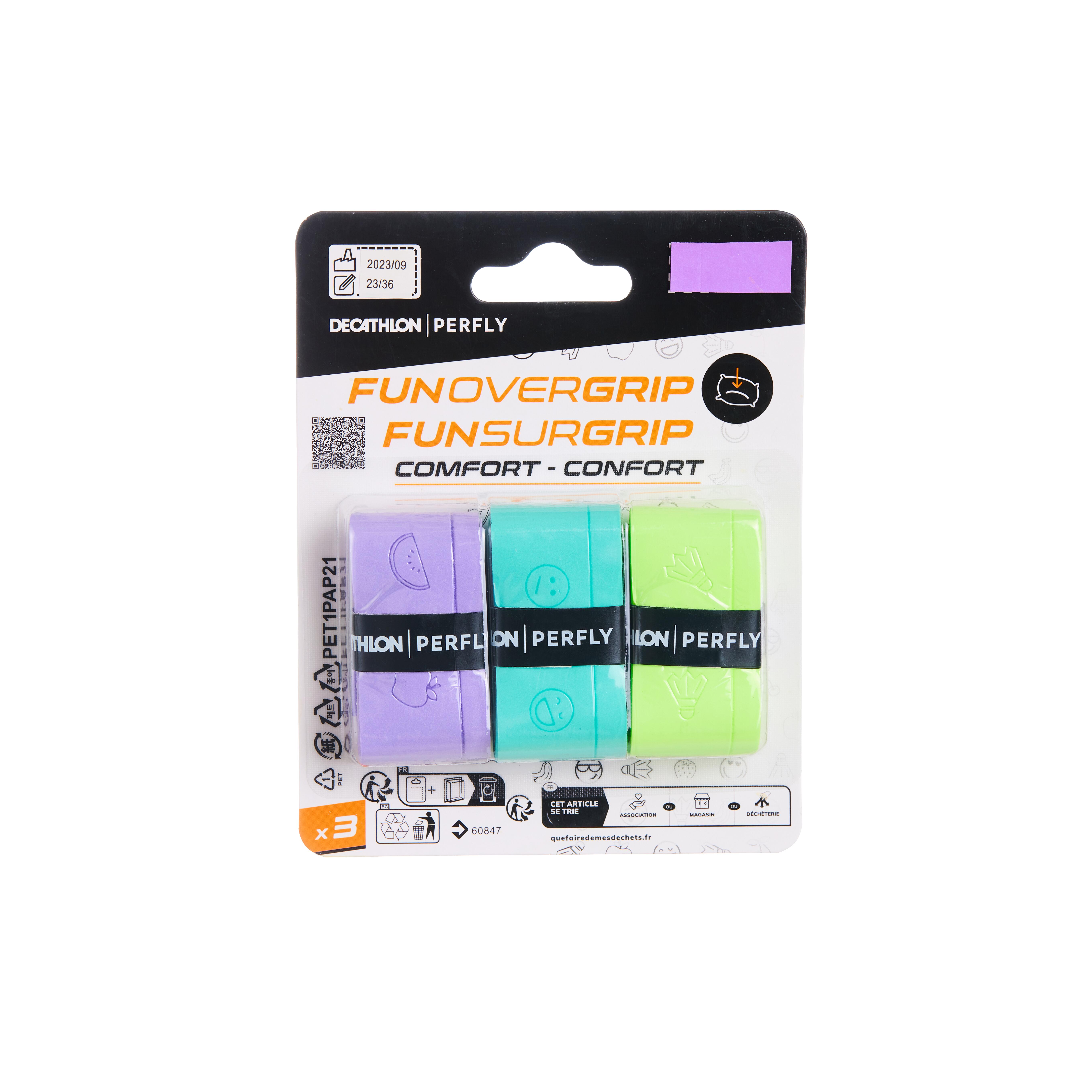 Zestaw 3 zabawnych owijek wierzchnich do badmintona Perfly