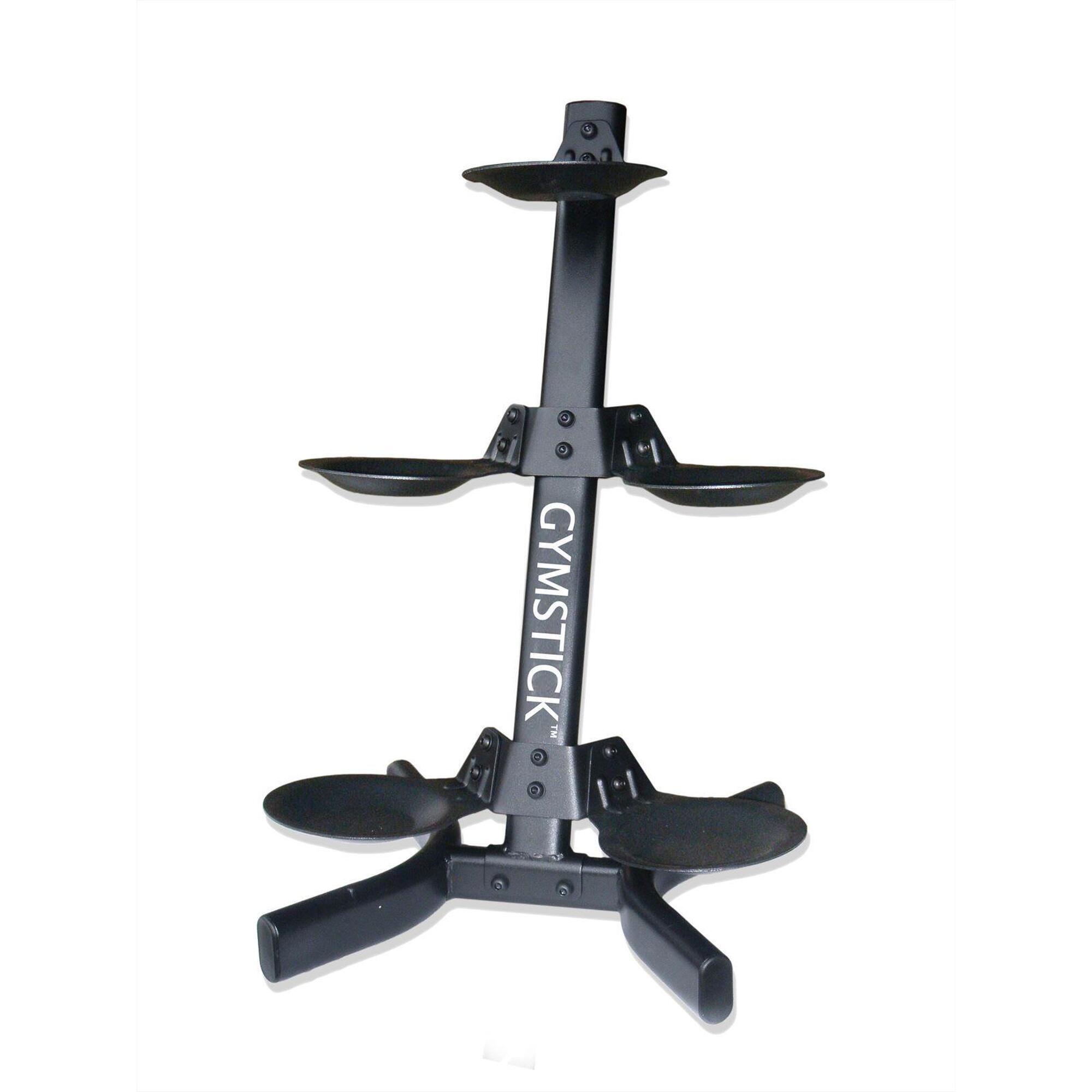 Stojak na piłki lekarskie i kettlebell