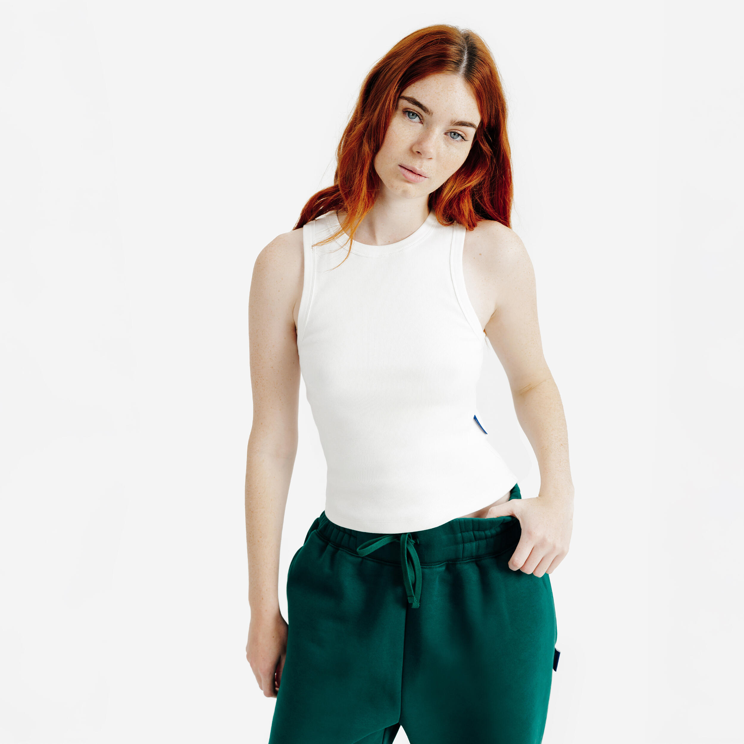 Koszulka bez rękawów damska Elementals z prążkowanej dzianiny