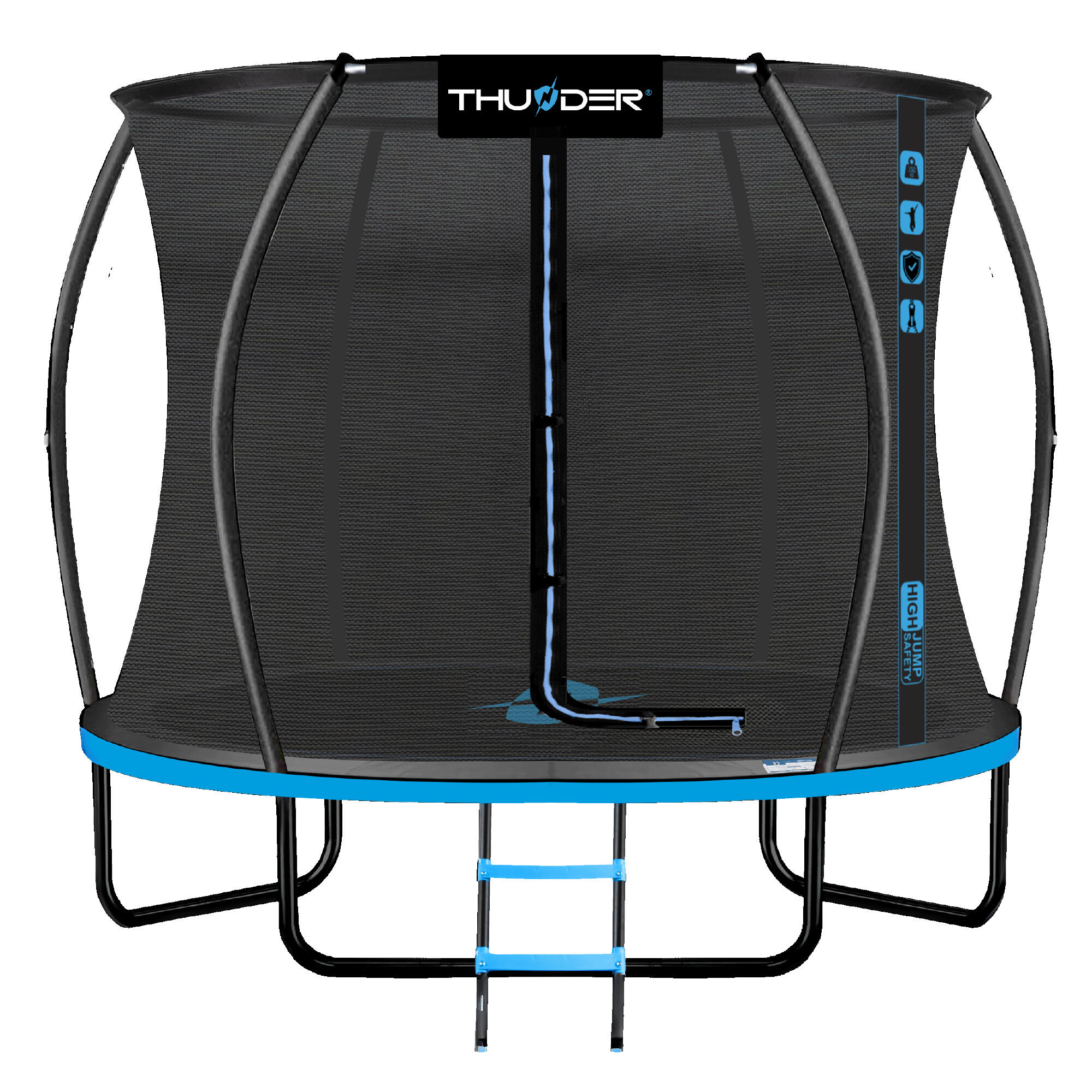 Trampolina ogrodowa dla dzieci z siatką THUNDER INSIDE ULTRA 10FT 305CM BLUE