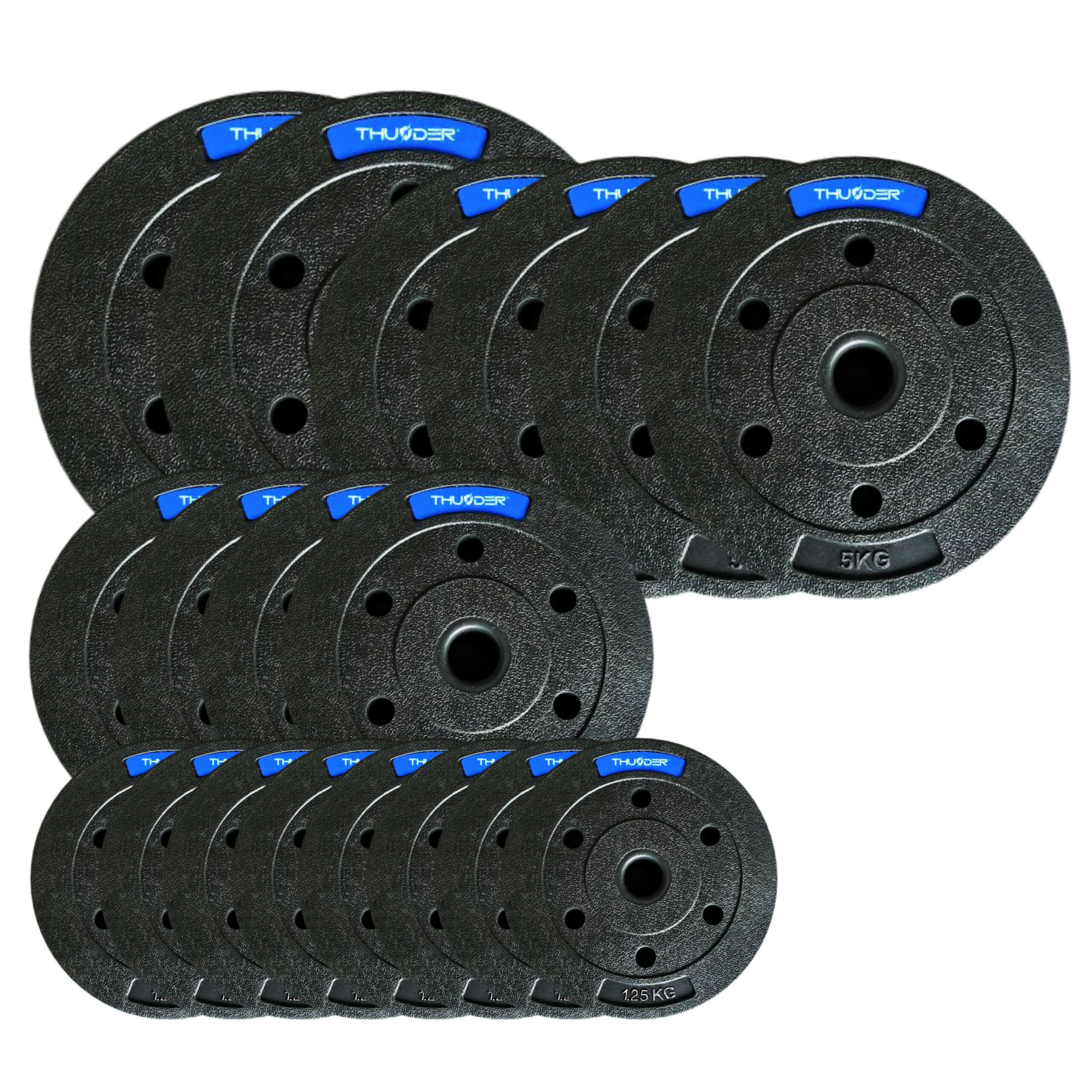 Zestaw obciążeń kompozytowych Thunder SET-B-07 60KG (2x10 4x5 4x2,5 8x1,25)