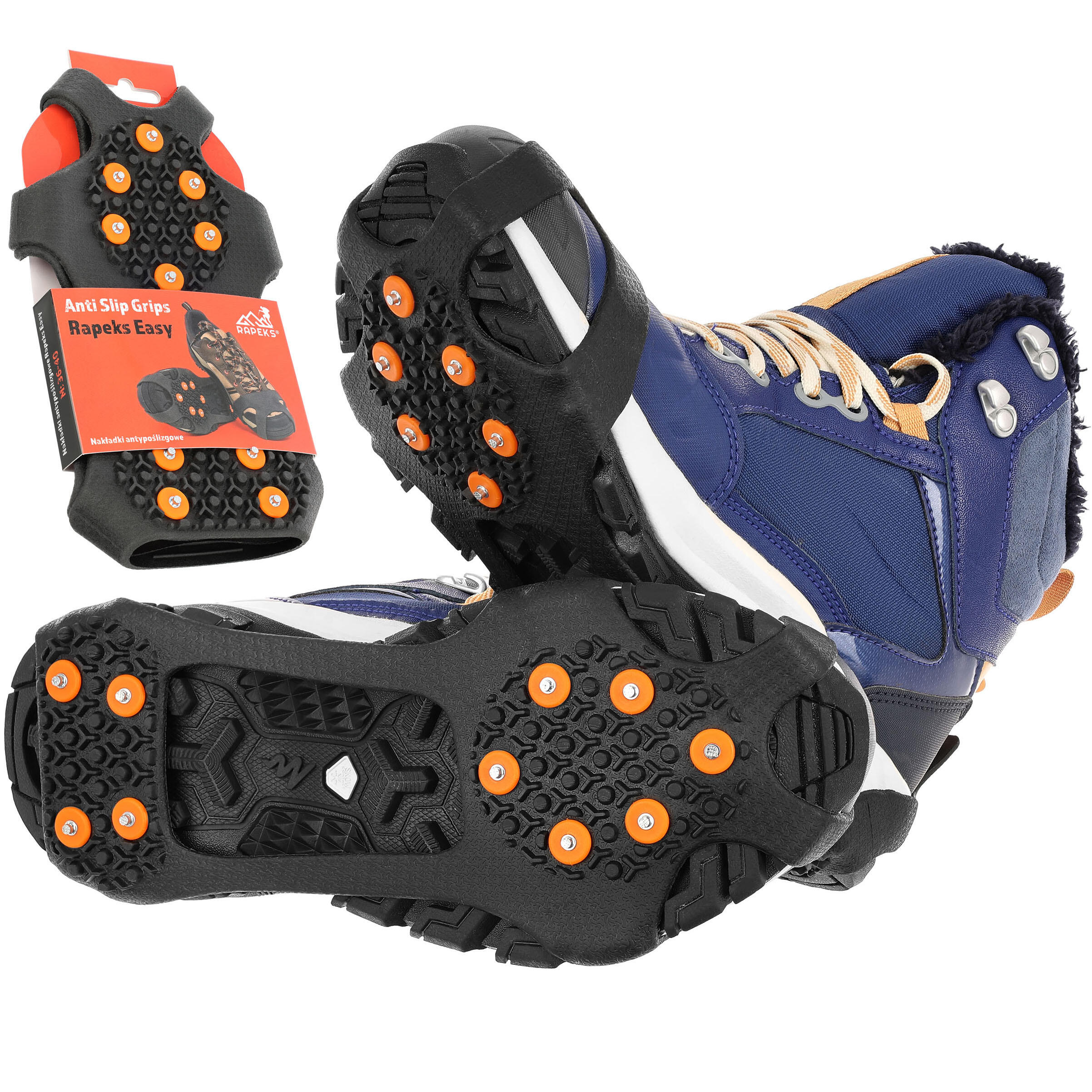 Nakładki antypoślizgowe raczki turystyczne na buty Rapeks Easy