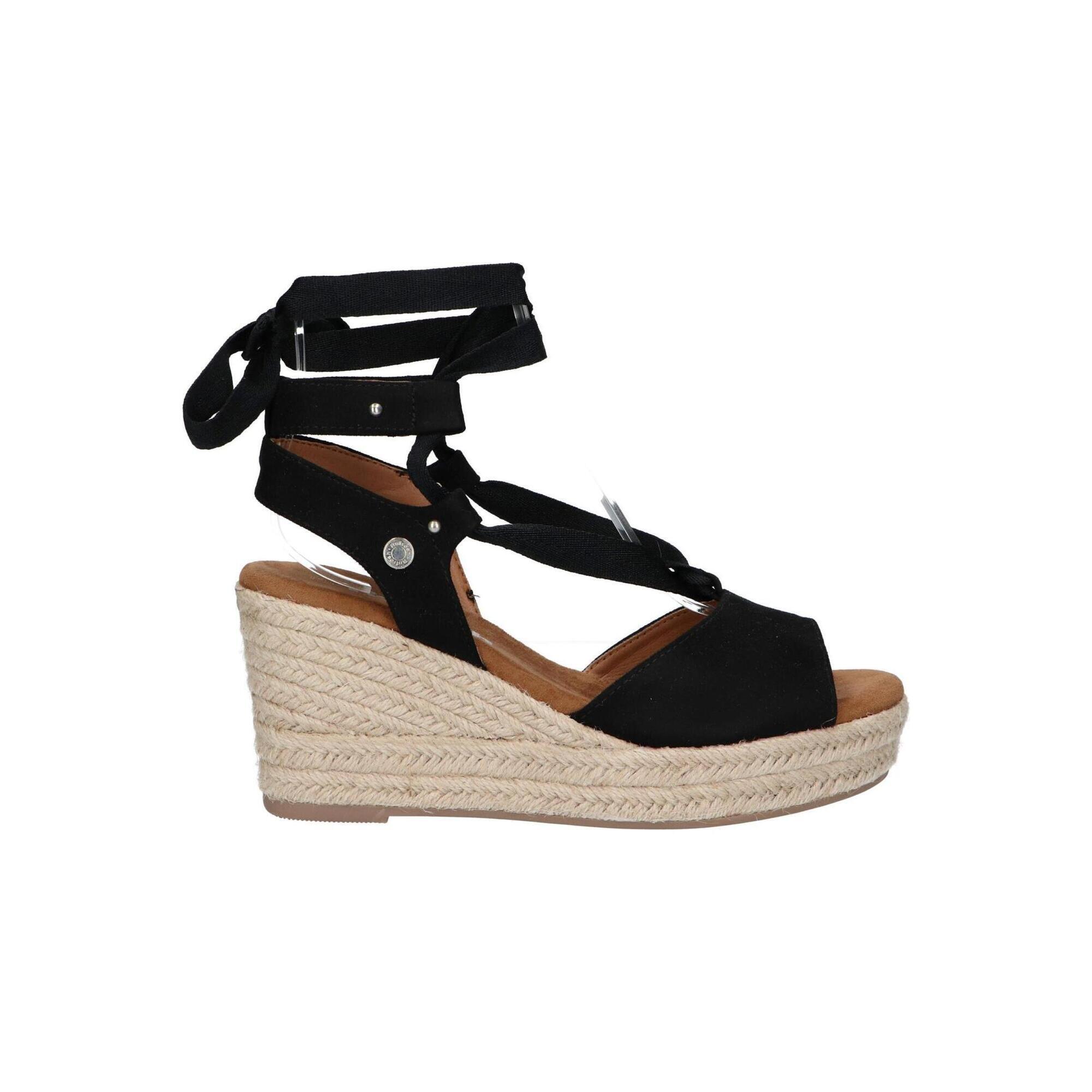 Eleganckie Czarne Skórzane Sandały Damskie - Rozmiar 39