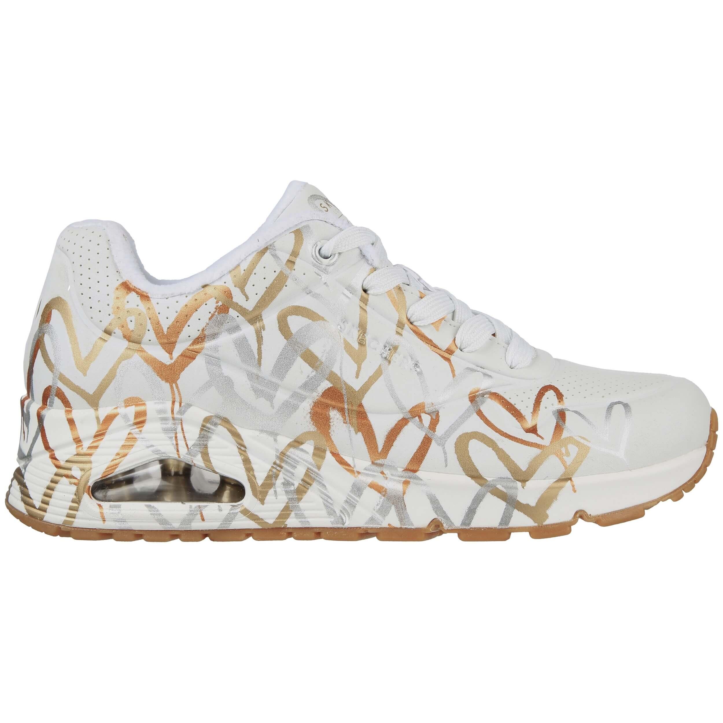 Buty na co dzień damskie SKECHERS UNO METALLIC LOVE eko skóra