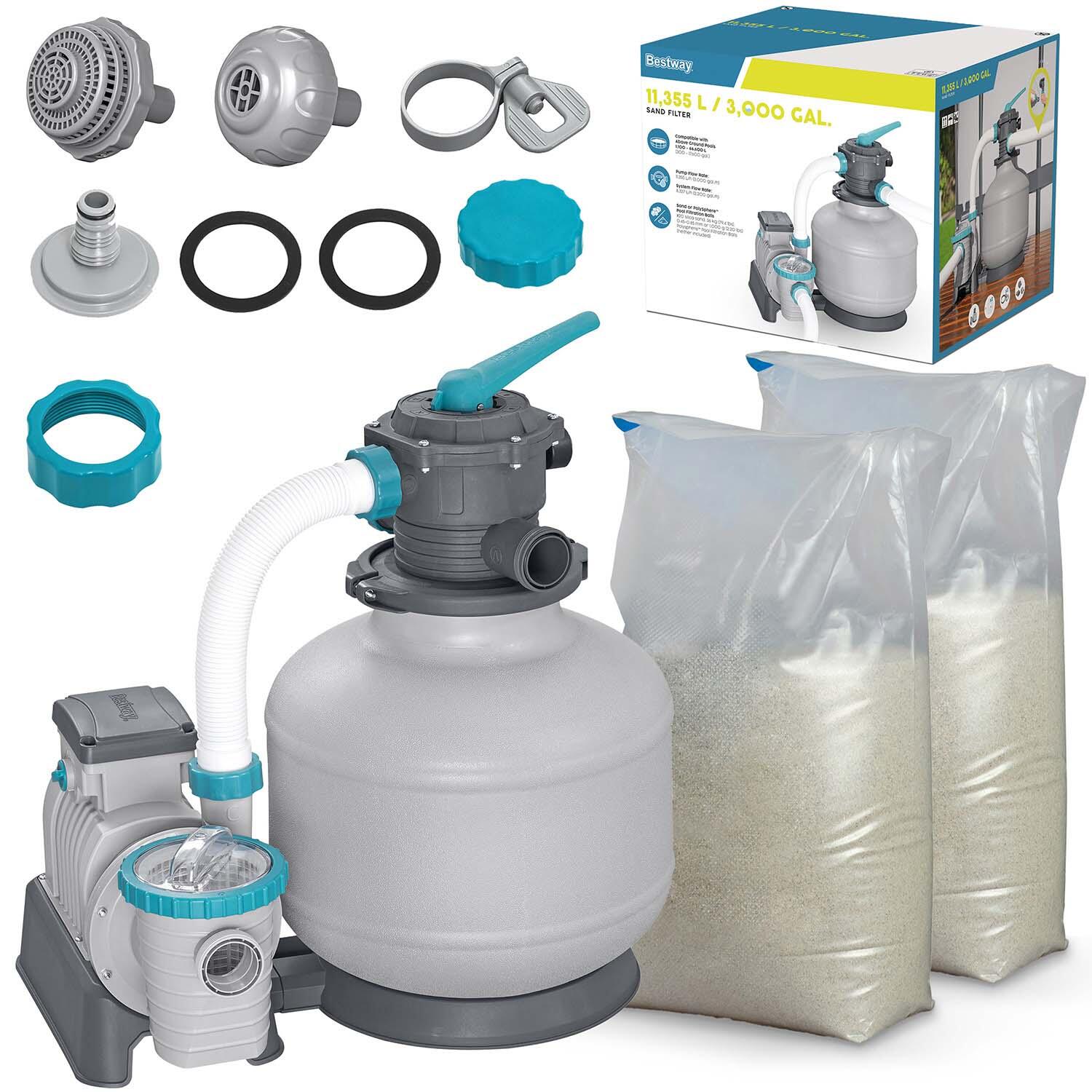 Pompa filtrująca piaskowa do basenów Bestway 11355l/h zestaw
