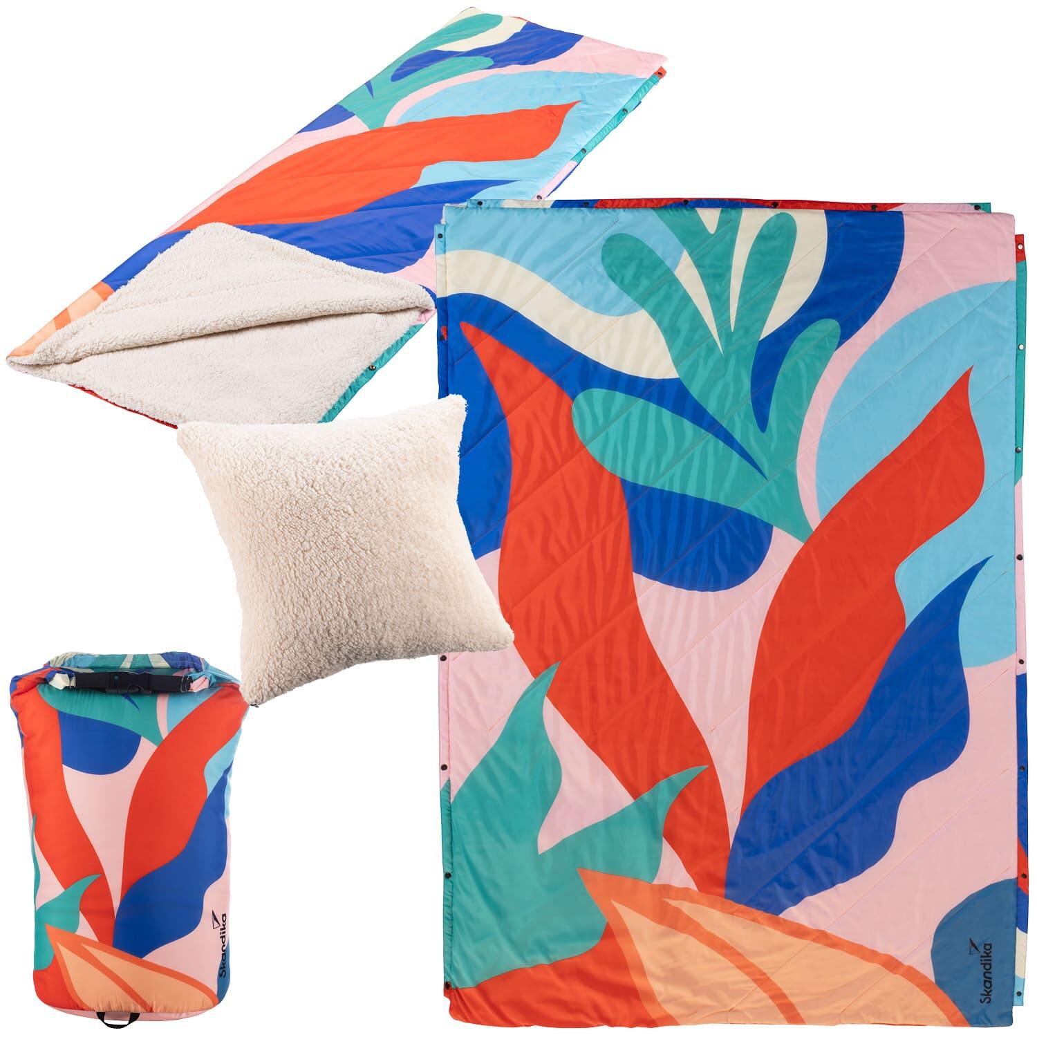 Kołdra kempingowa, turystyczna Liva 4 w 1 śpiwór, pled, peleryna, poduszka