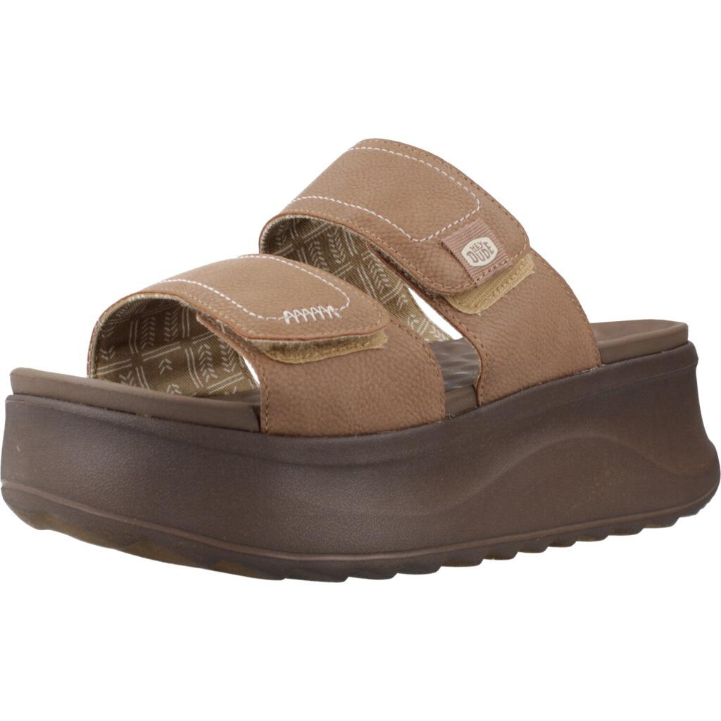 Sandały HEY DUDE DELRAY SLIDE CLASSIC Jasnobrązowy
