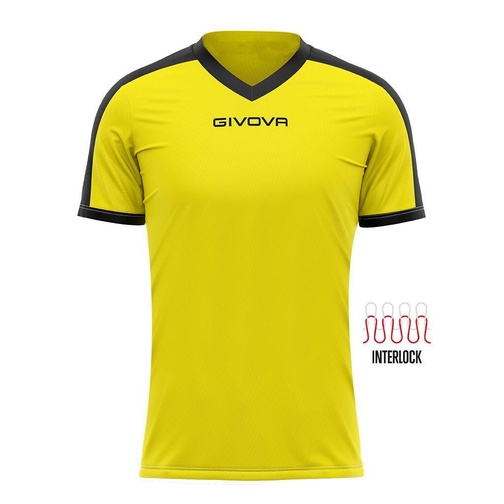 Givova Revolution Sport T-shirt - Żółto-Czarny 3XL - Oddychający i Trwały