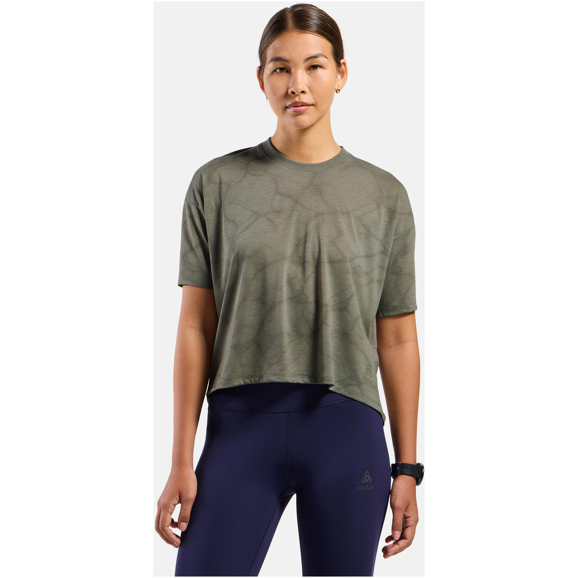 Koszulka damska Odlo ACTIVE 365 NATURAL BLEND PRINT T-shirt