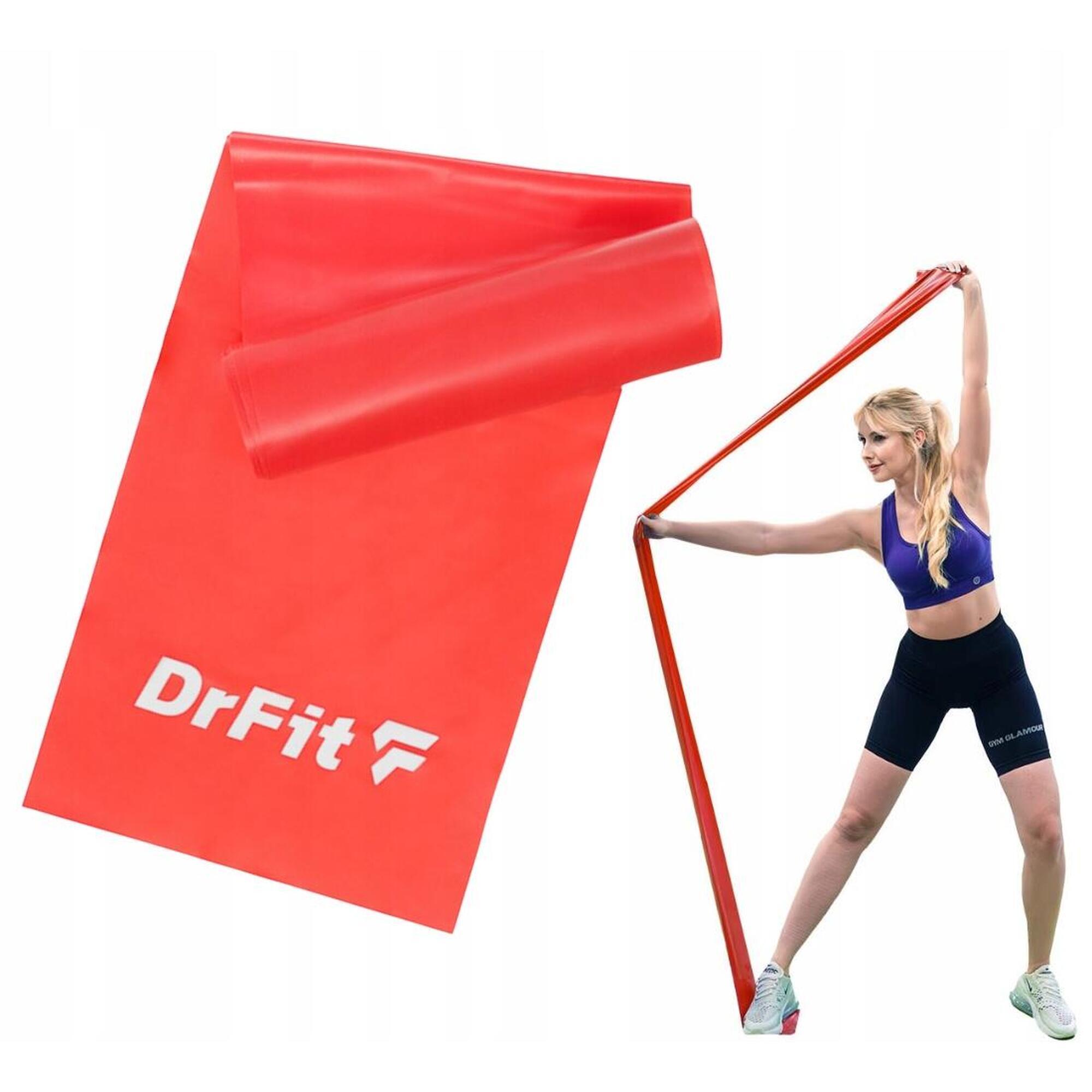Taśma lateksowa do ćwiczeń fitness guma oporowa do treningu flat band DrFit