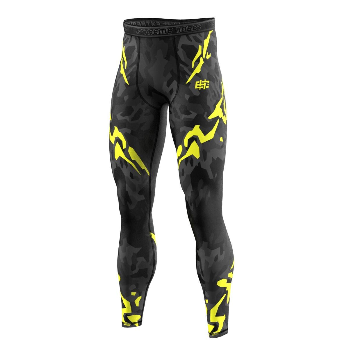 Legginsy sportowe męskie EXTREME HOBBY BLACK PANTHER