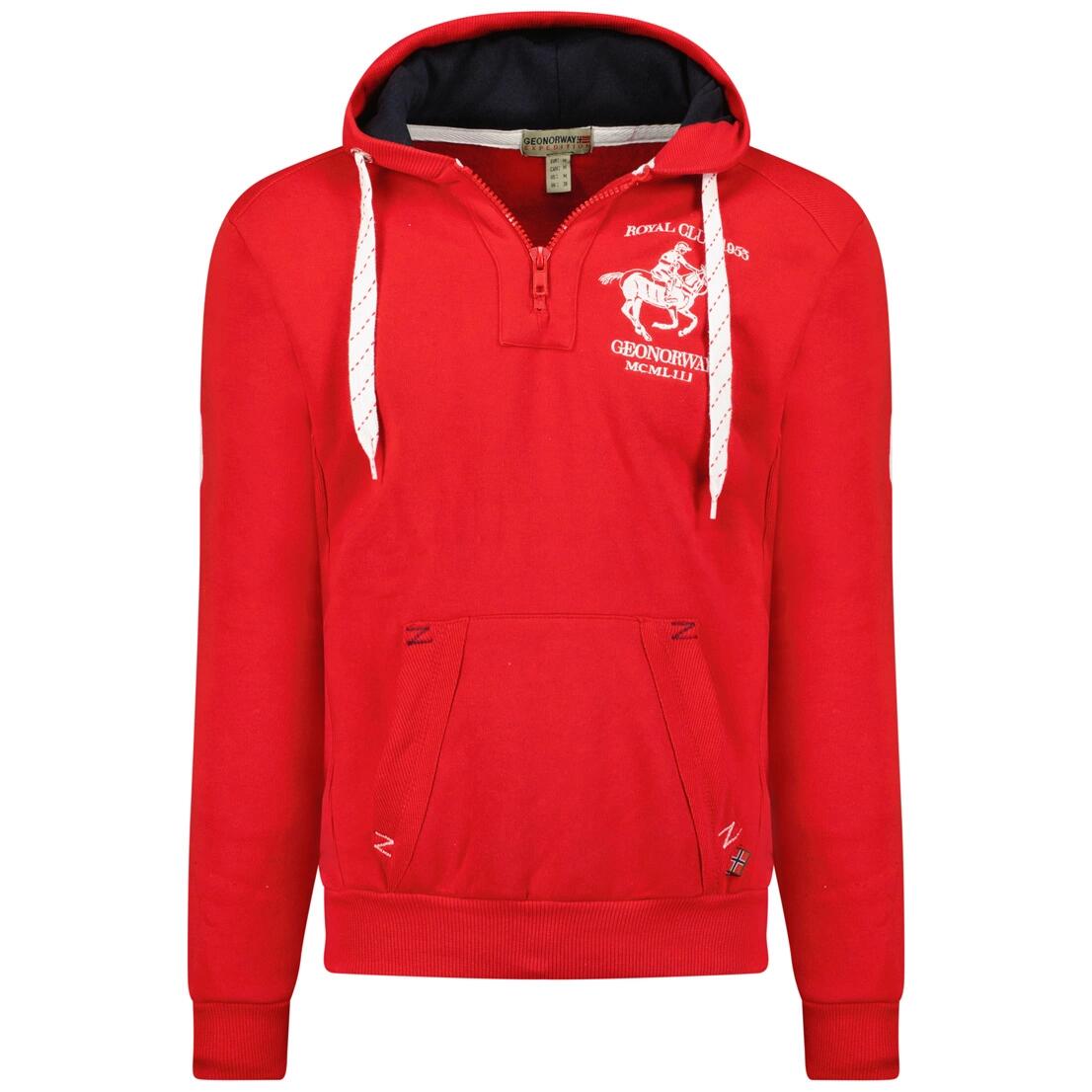 Bluza męska Geographical Norway FOLTON EO MEN 100 — czerwona (WW4783H/GNO-Red).