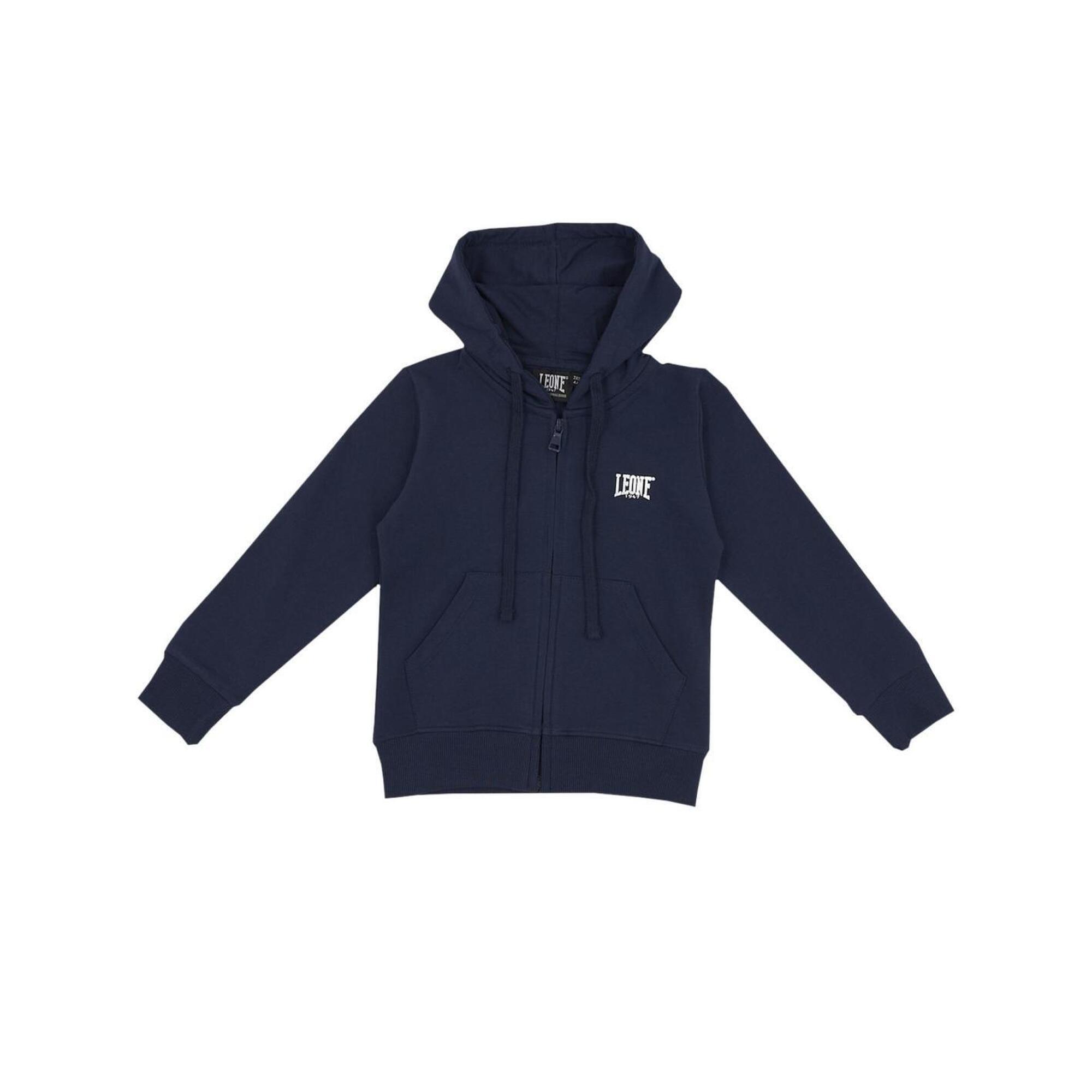 Foliowa bluza dziewczęca z kapturem i zamkiem