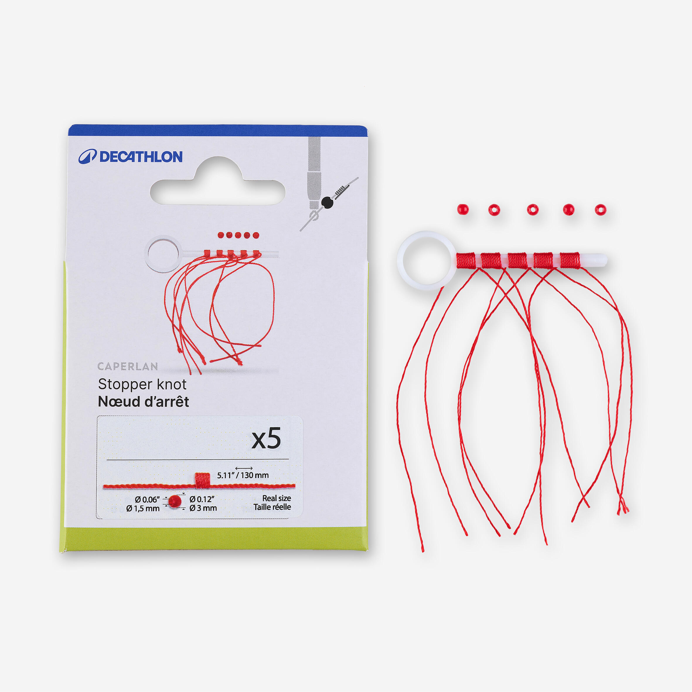 Zestaw 5 stoperów do połowów na spławik przelotowy